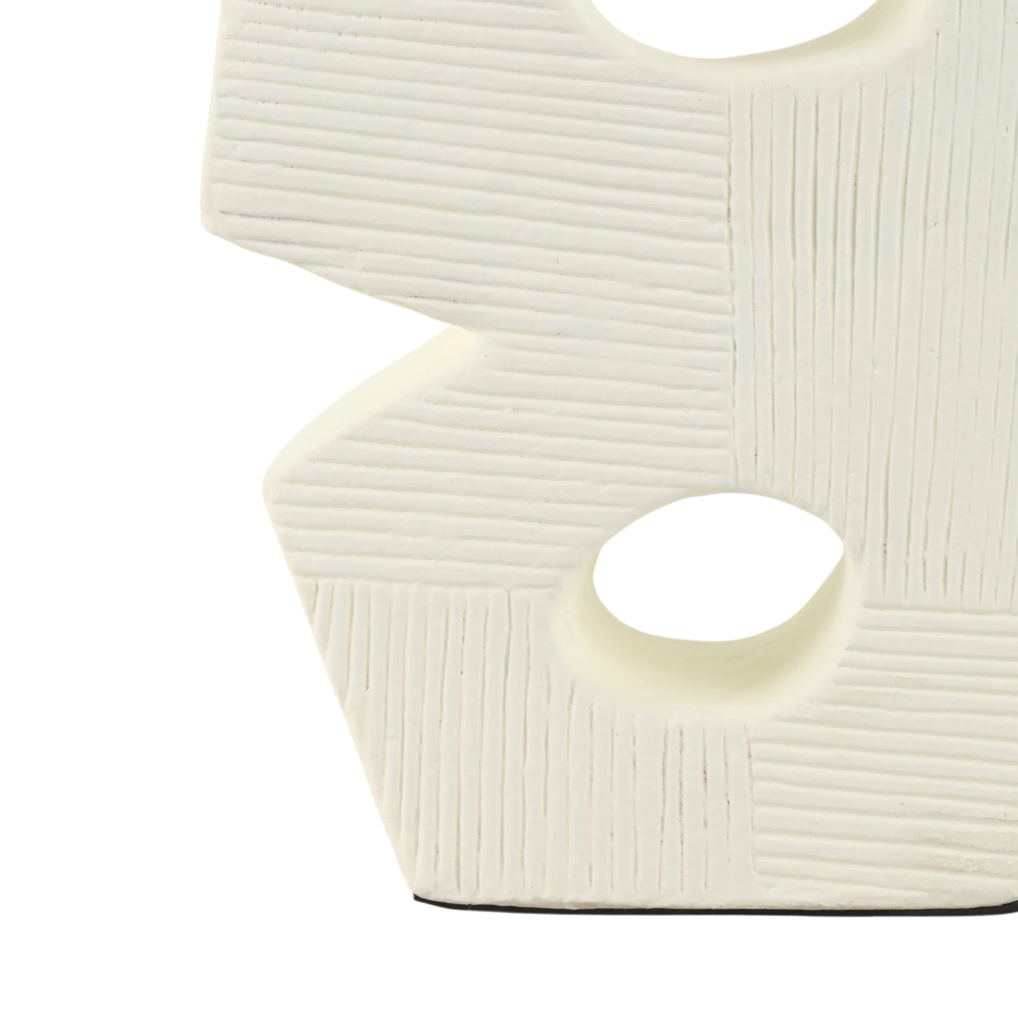 15" Terracotta Abstract Sculpture, Ivory