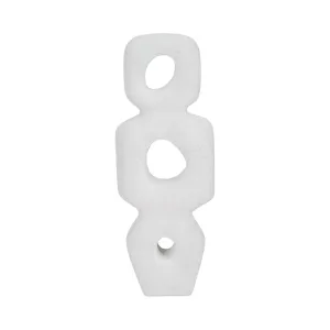 15" Textured Open Cut-out Totem Object, White