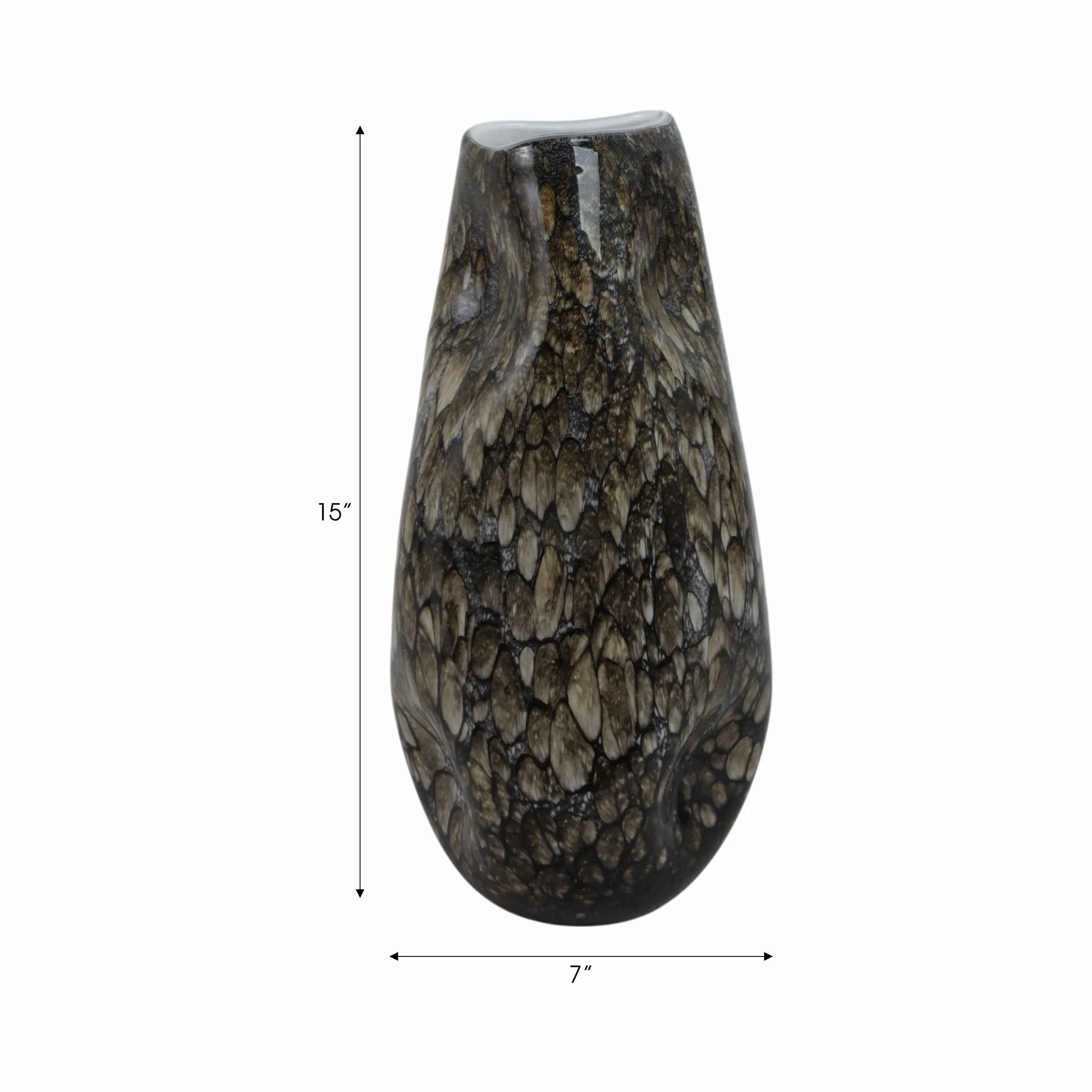 15" Tunis Medium Speckled Glass Vase
