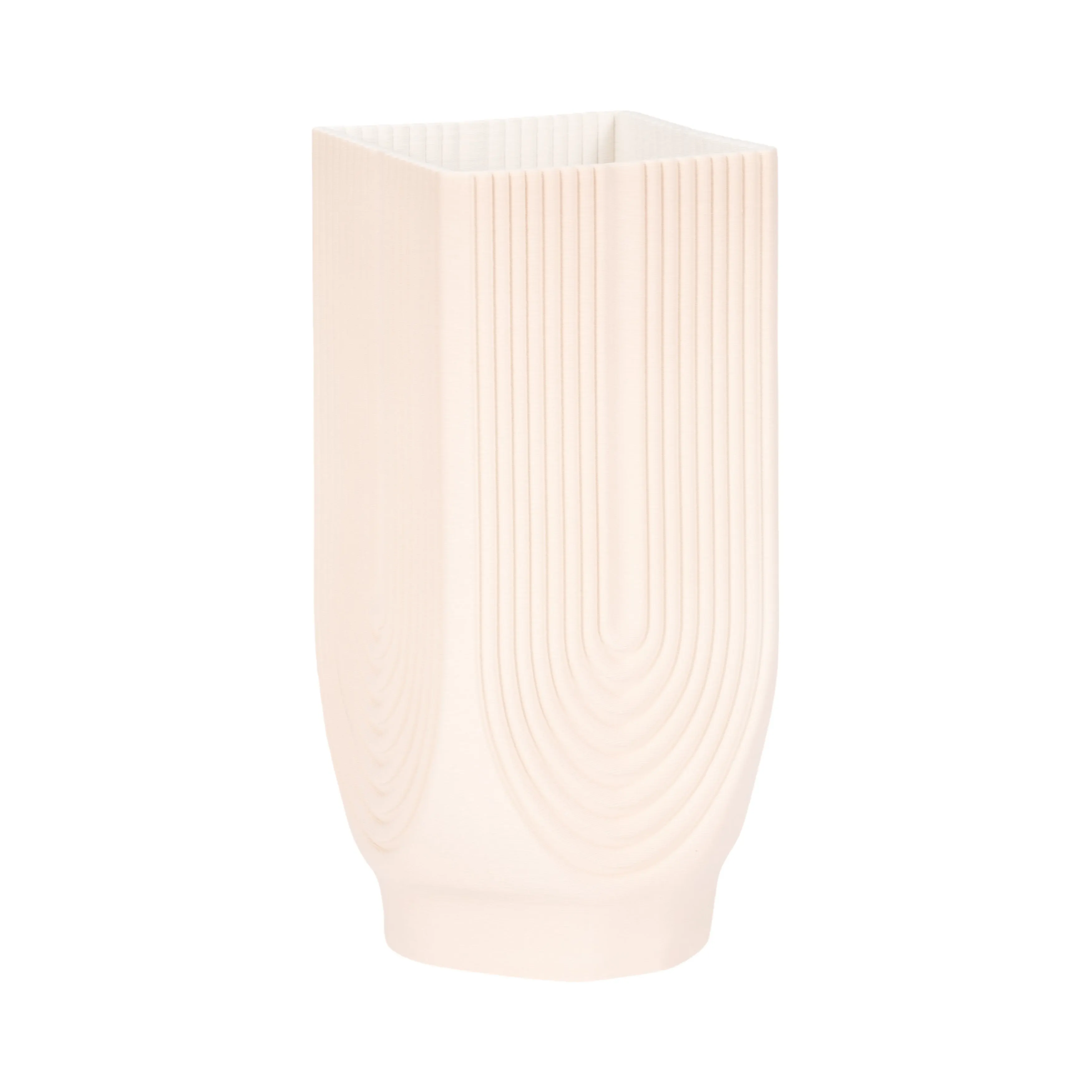 16" CORSICA 3D PRINTED VASE, ROSE SMOKE