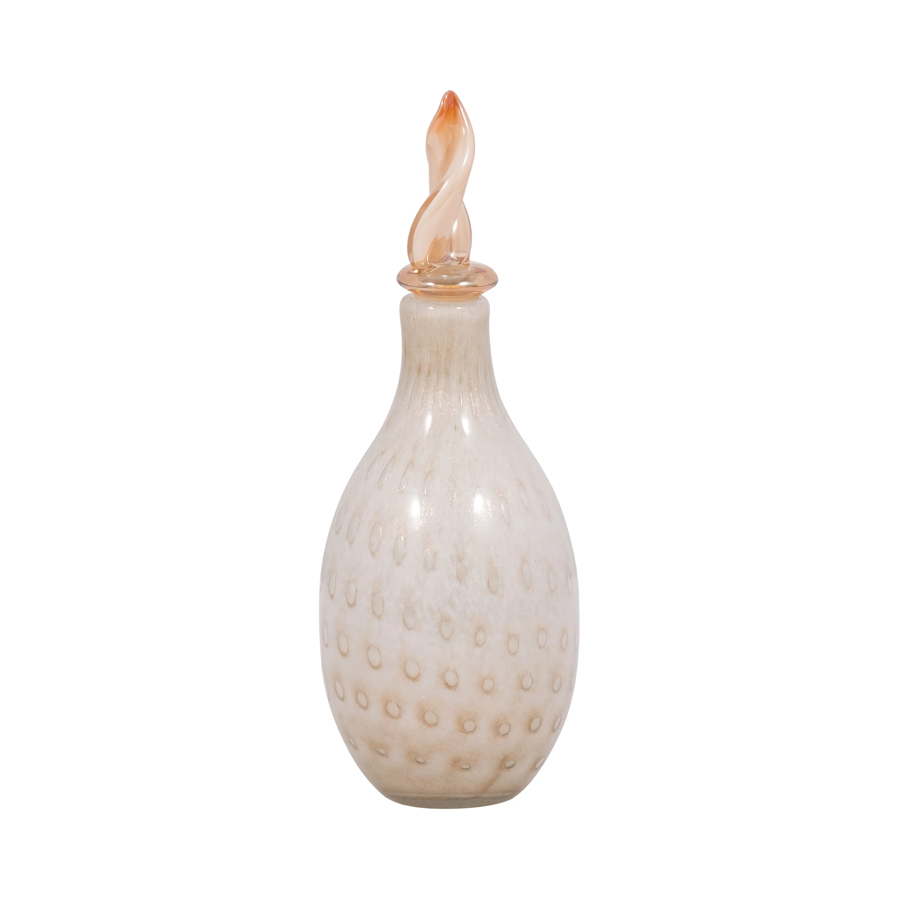 16" MEIRA LEAF TOPPER GLASS BOTTLE
