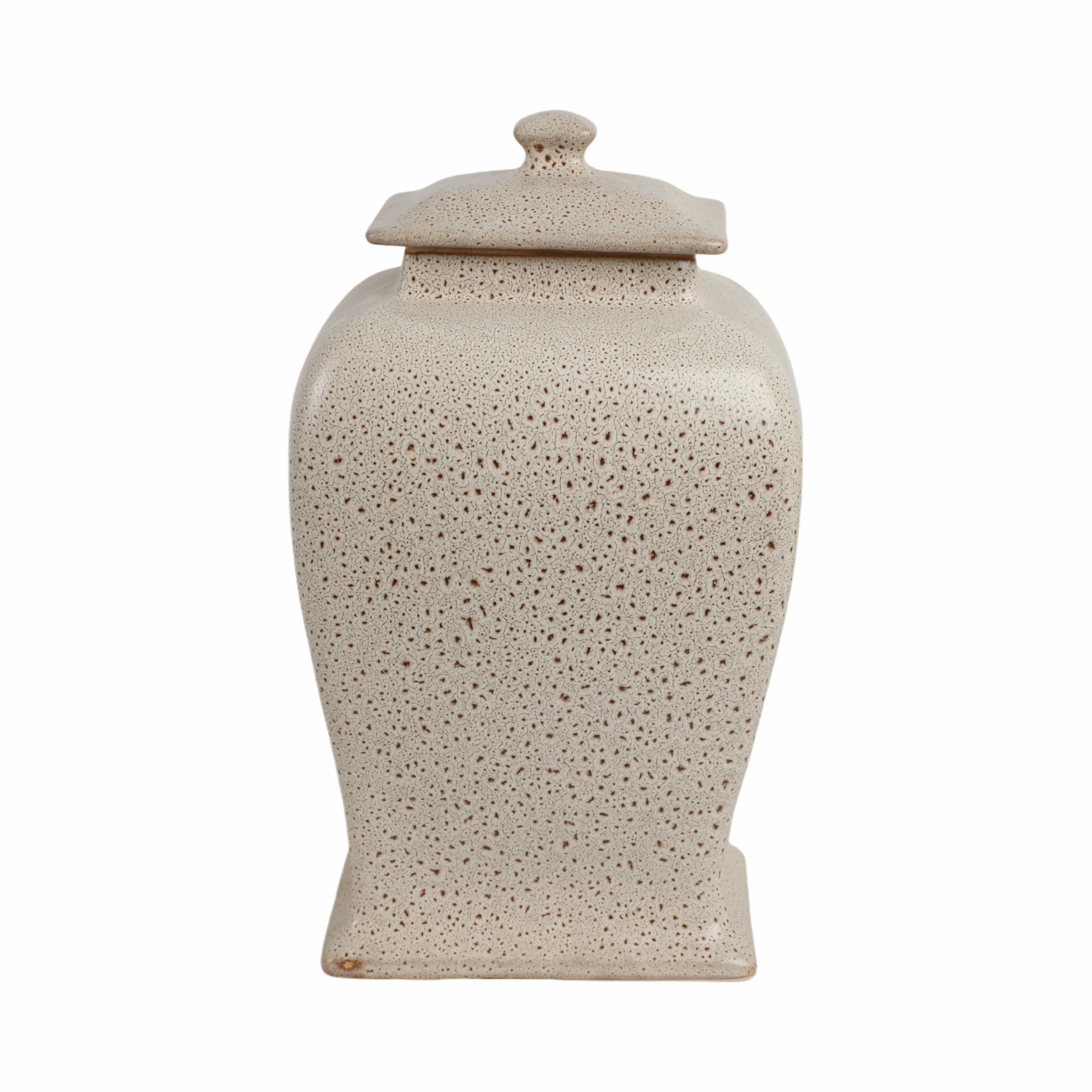 16" Townsend Small Lidded Jar, Beige