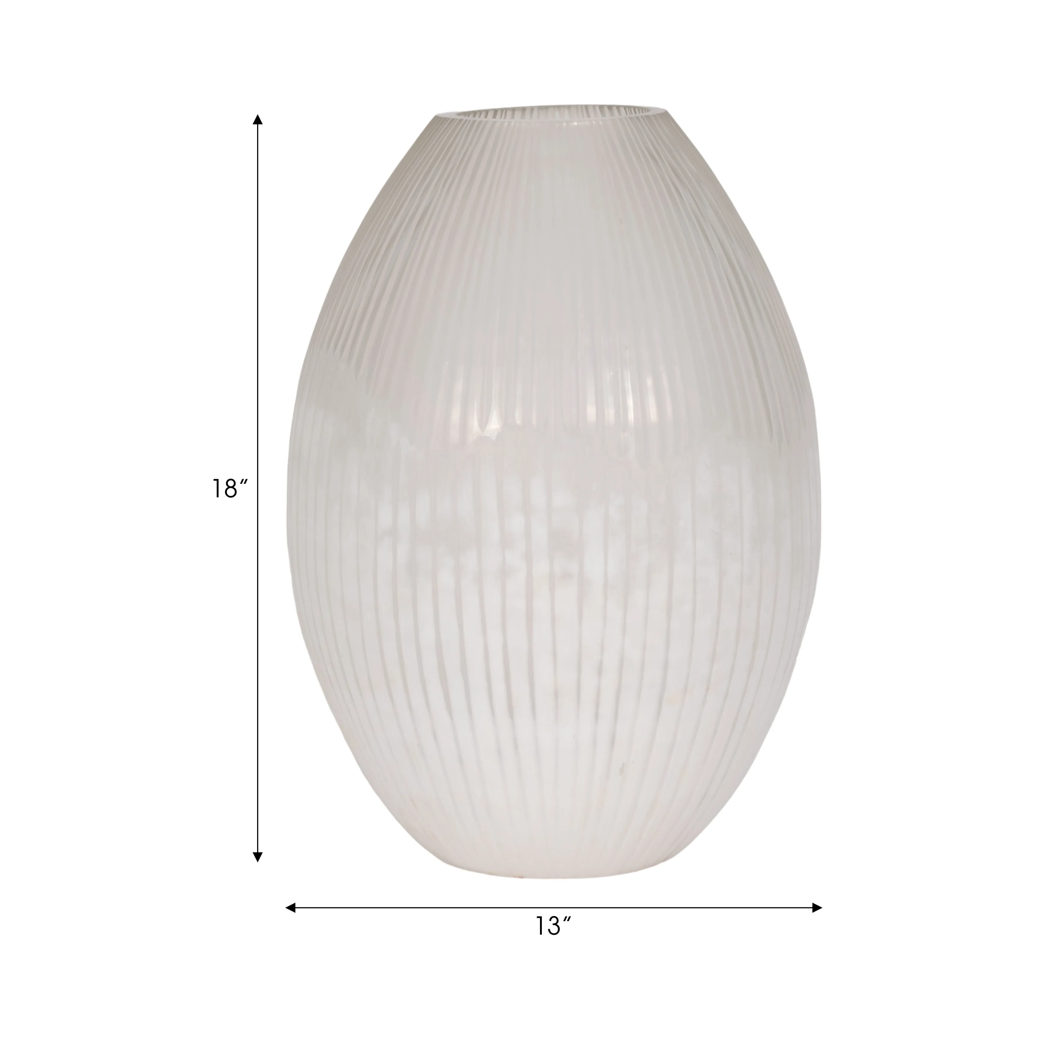 17" DULCET LARGE GLASS VASE