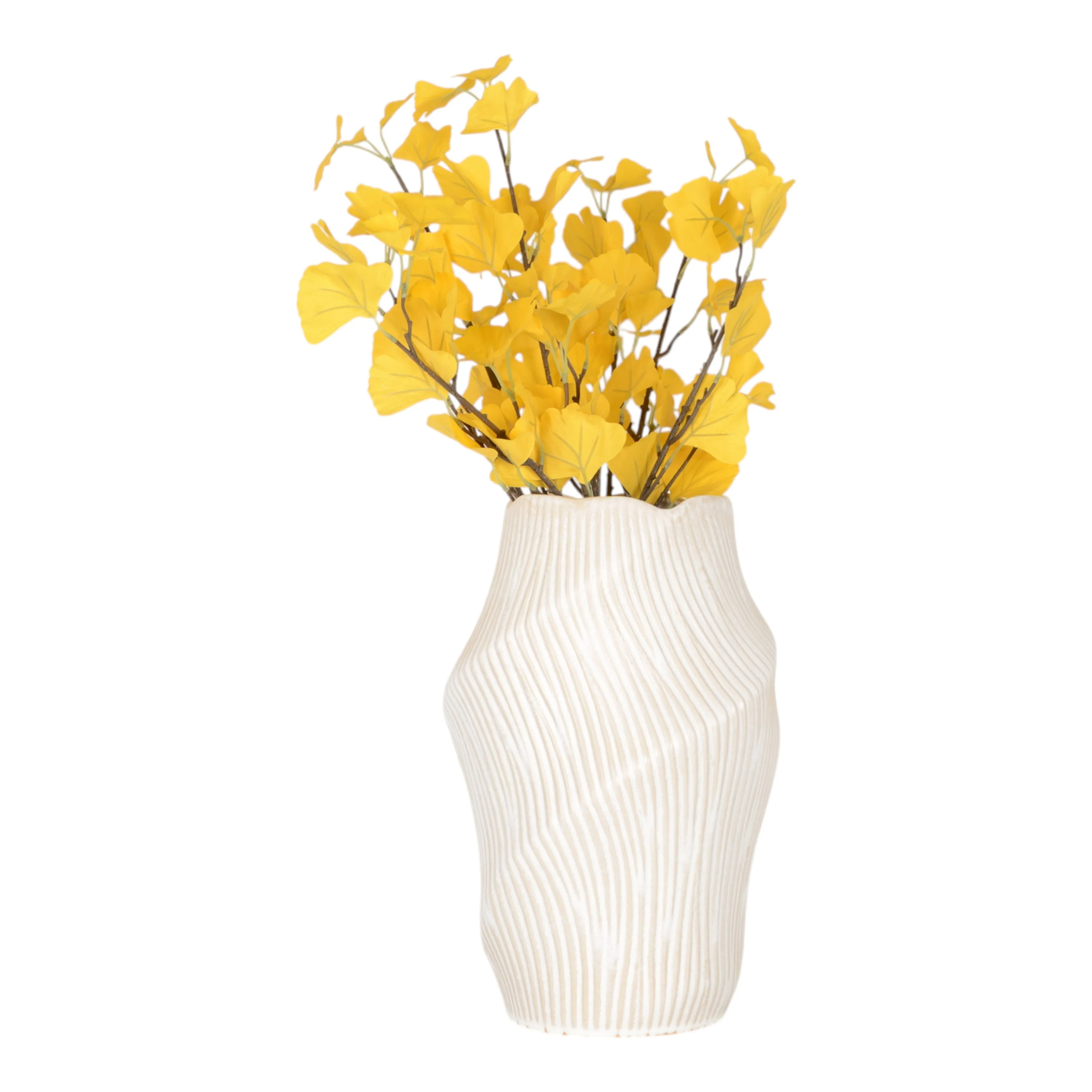 17" TIHANY LARGE CREAM  VASE