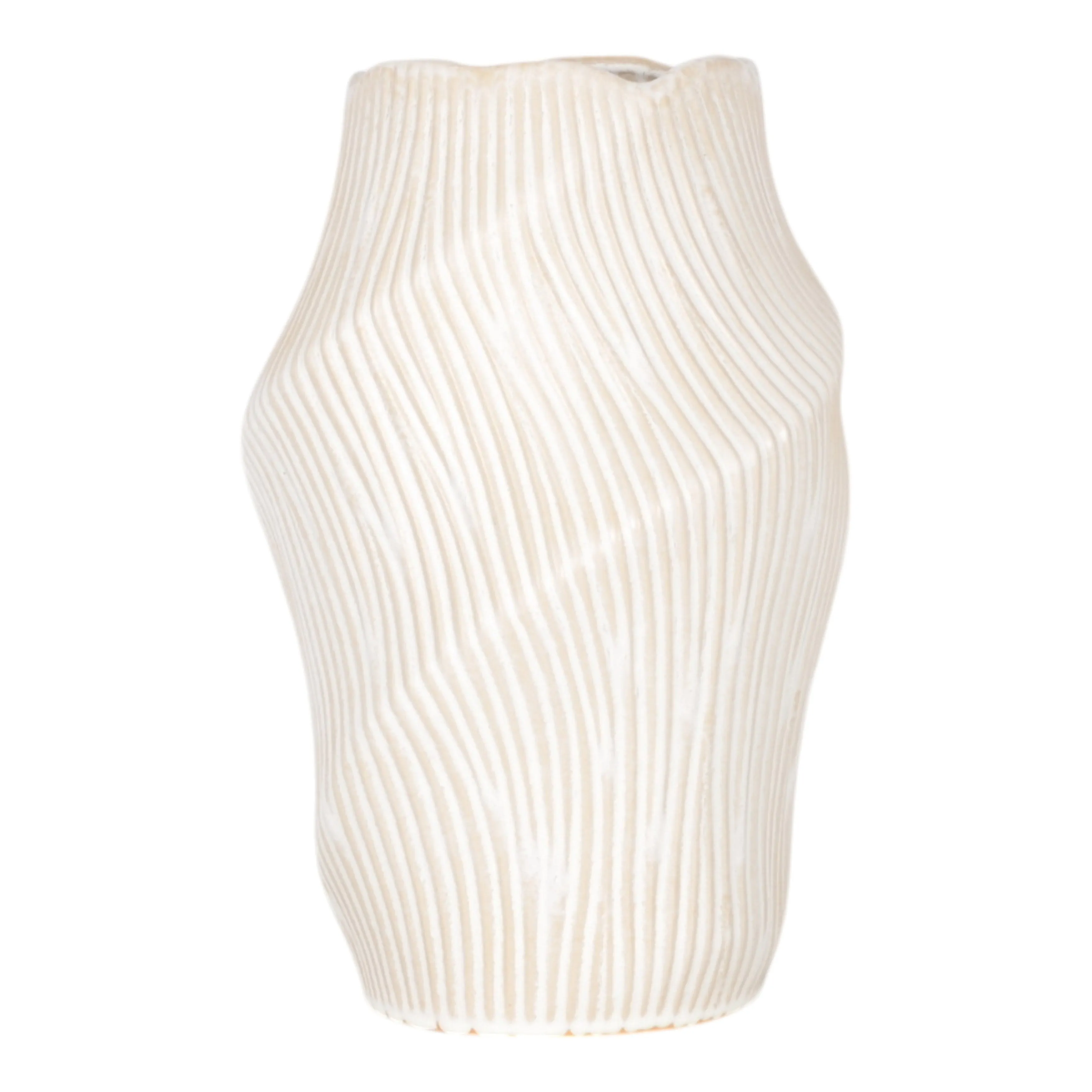 17" TIHANY LARGE CREAM  VASE