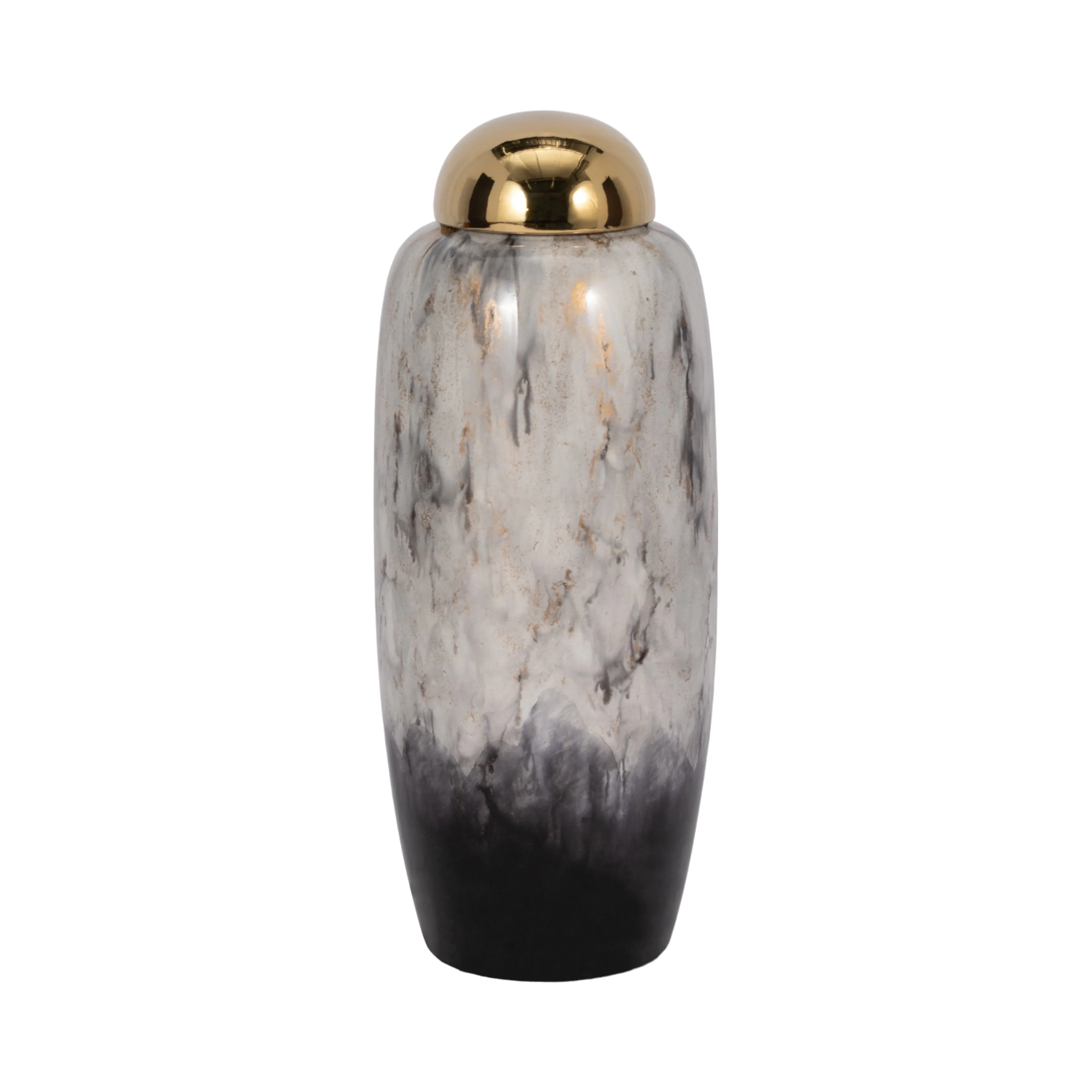 17"H URN W/ GOLD LID, MULTI