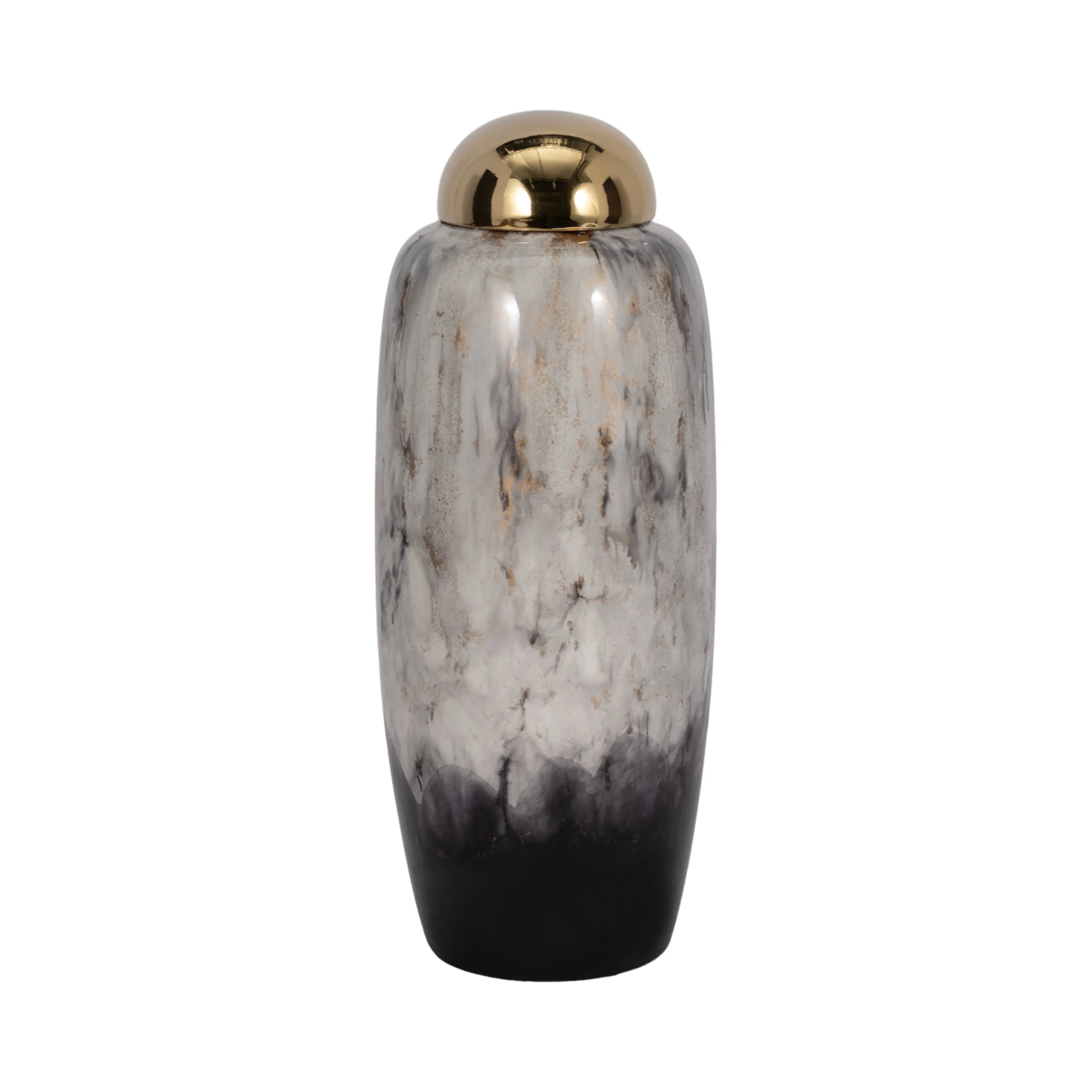 17"H URN W/ GOLD LID, MULTI