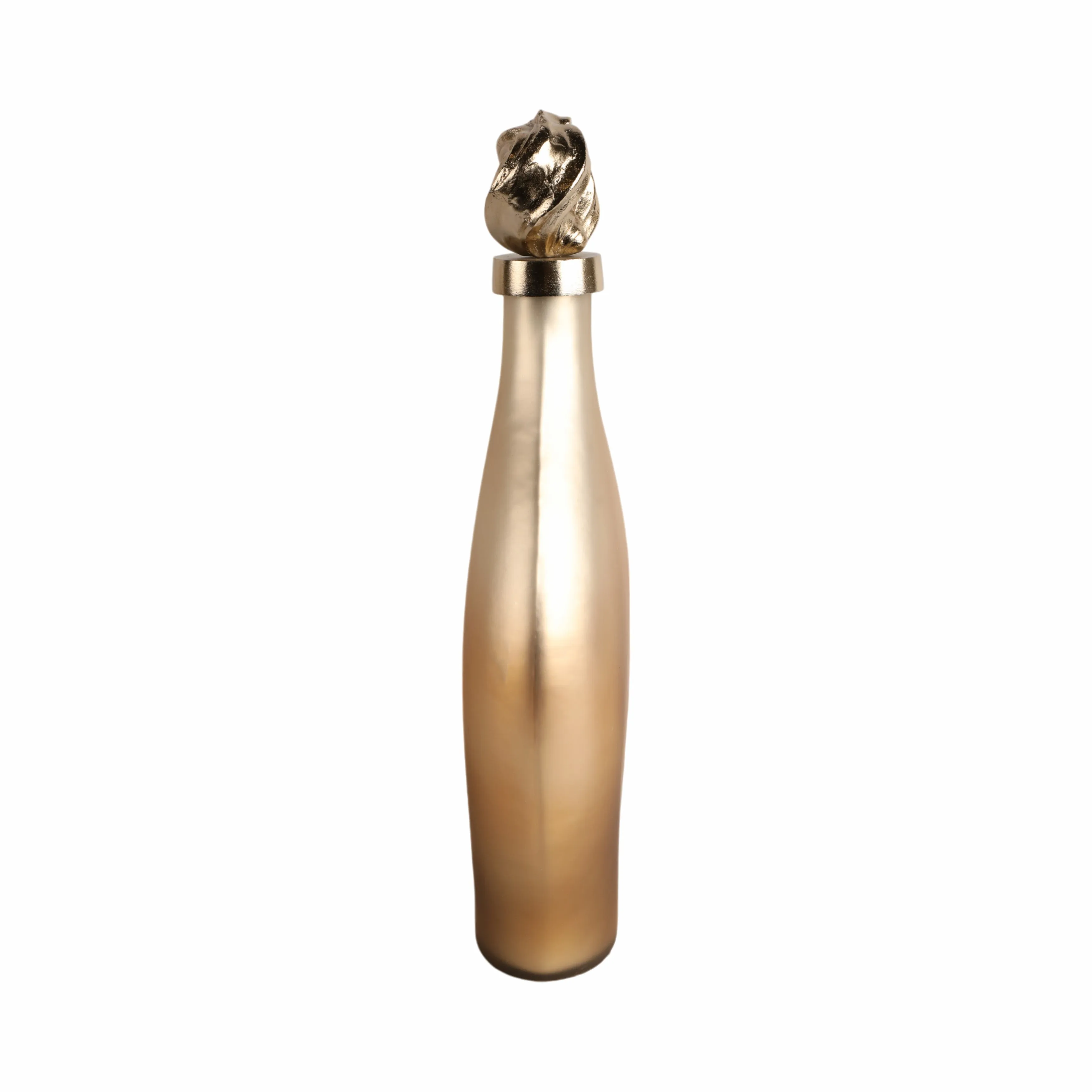 18" Dakar Md Glass Bottle W/aluminum Lid