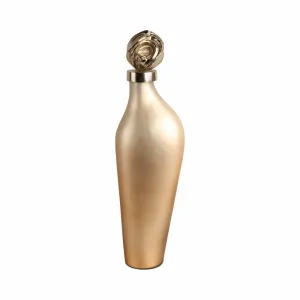 18" Dakar Sm Glass Bottle W/aluminum Lid