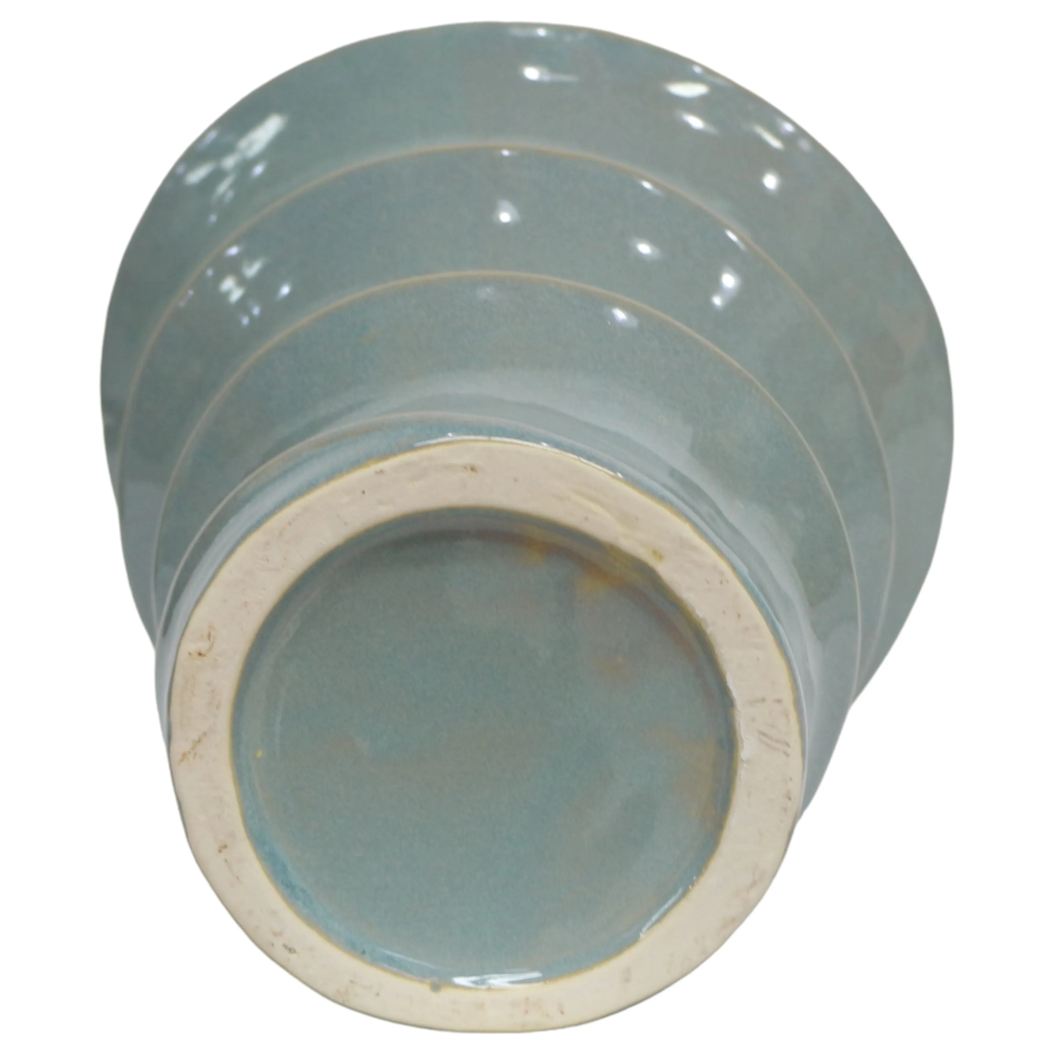 18" Seaside Large Blue Cer Vase