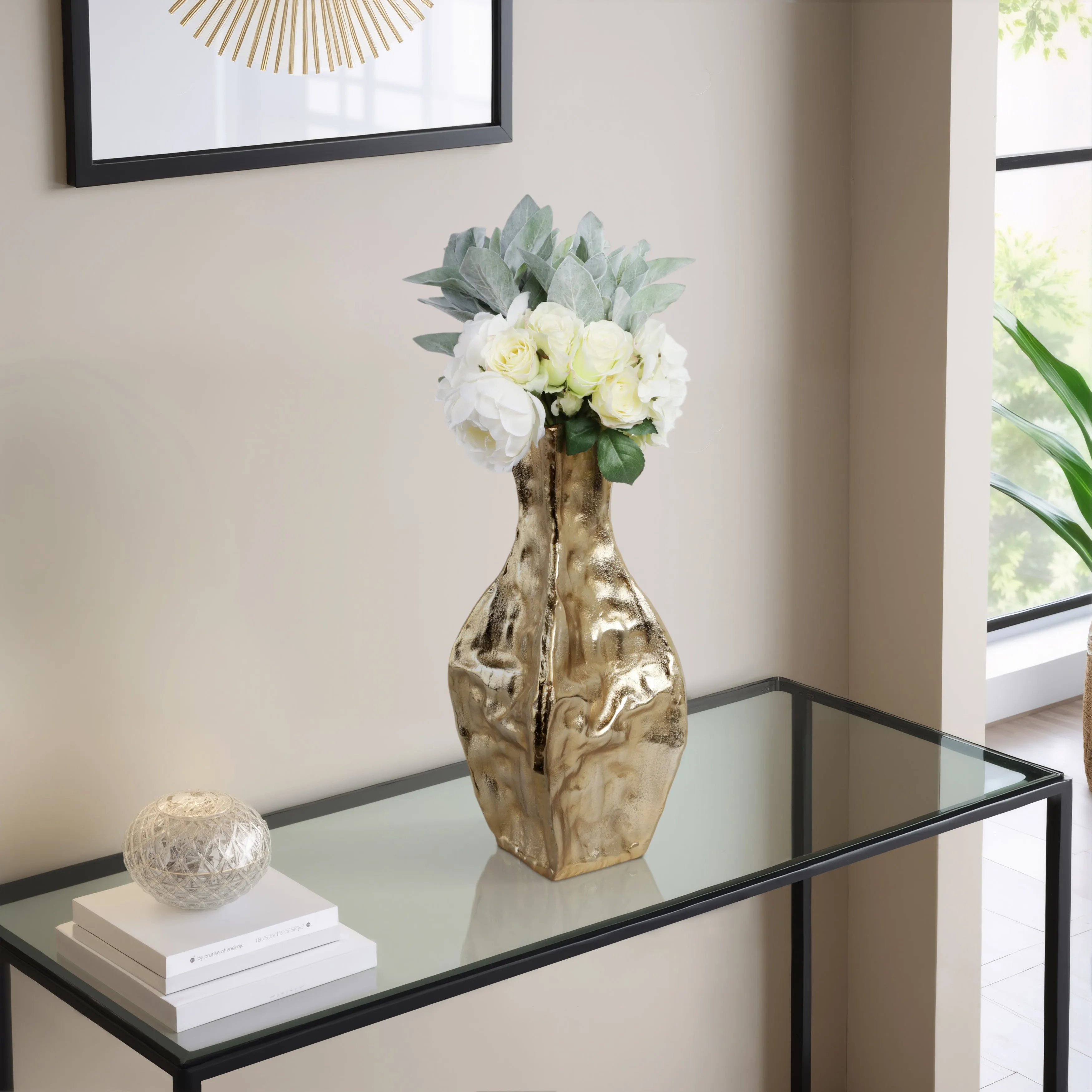 19" Bastia Small Gold Vase