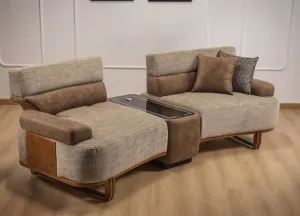 2-seater sofa from Maiden Home, brown - 190x75x75 cm M110453465