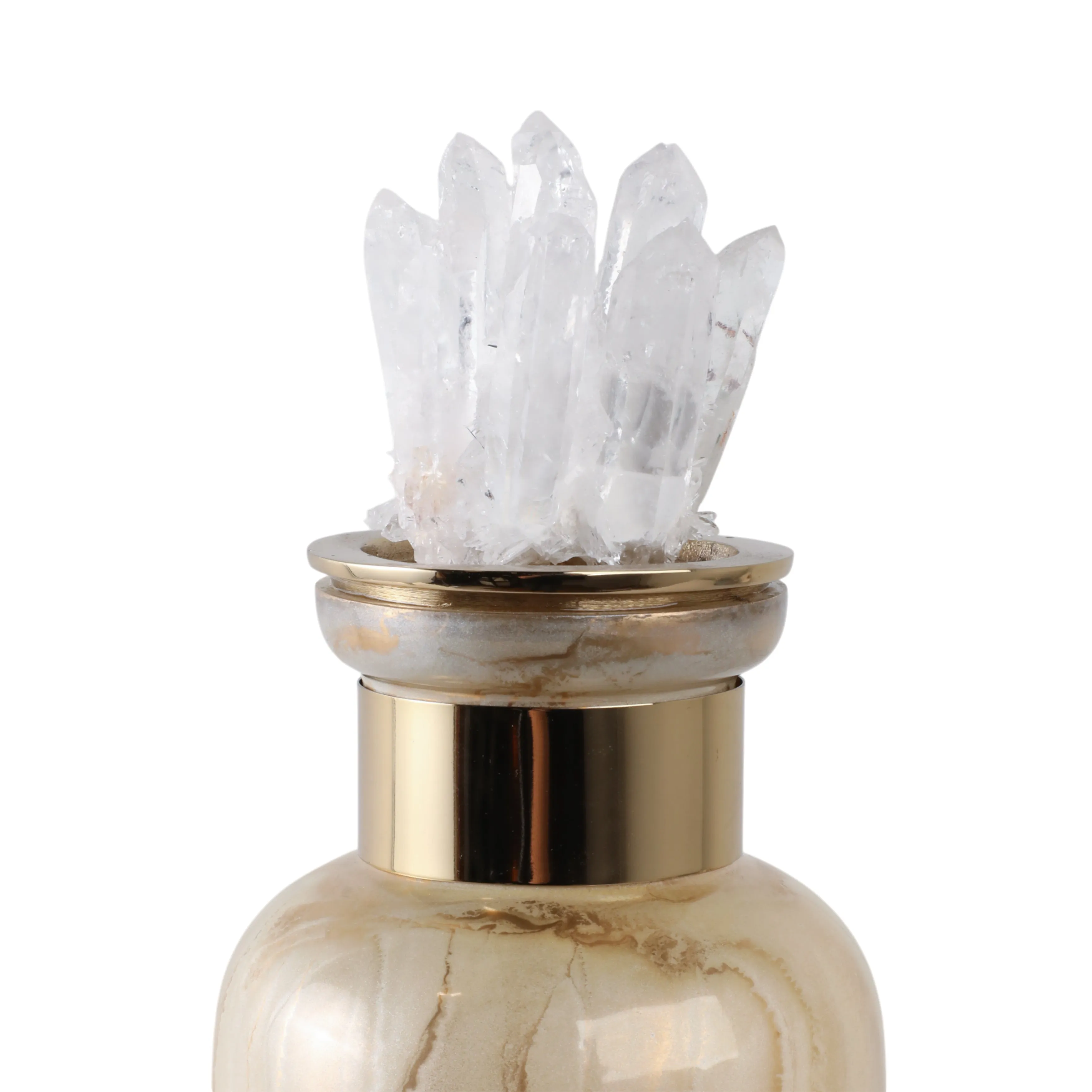 20" Frances Large Quartz Crystal Cluster Glass Bot