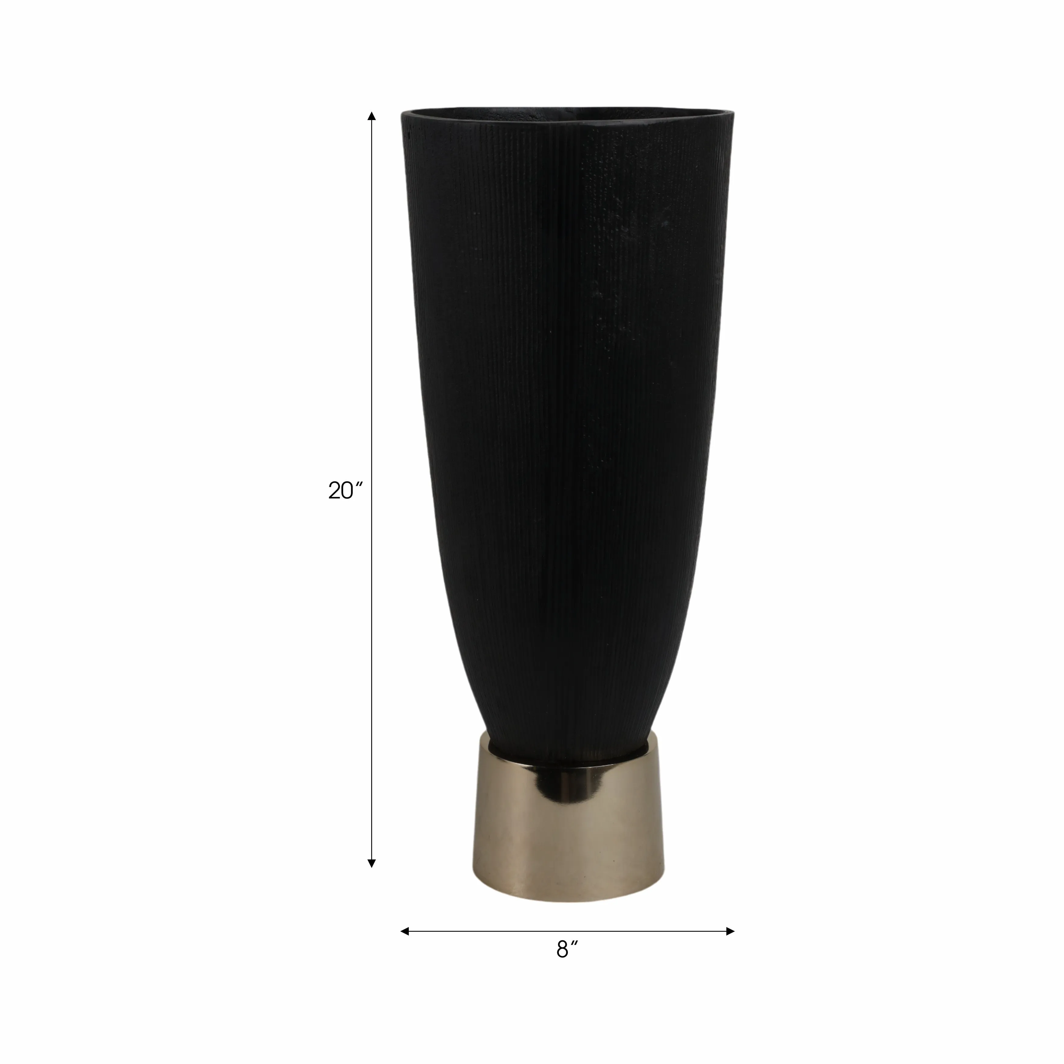 20"wallmar Large Black And Gold Vase