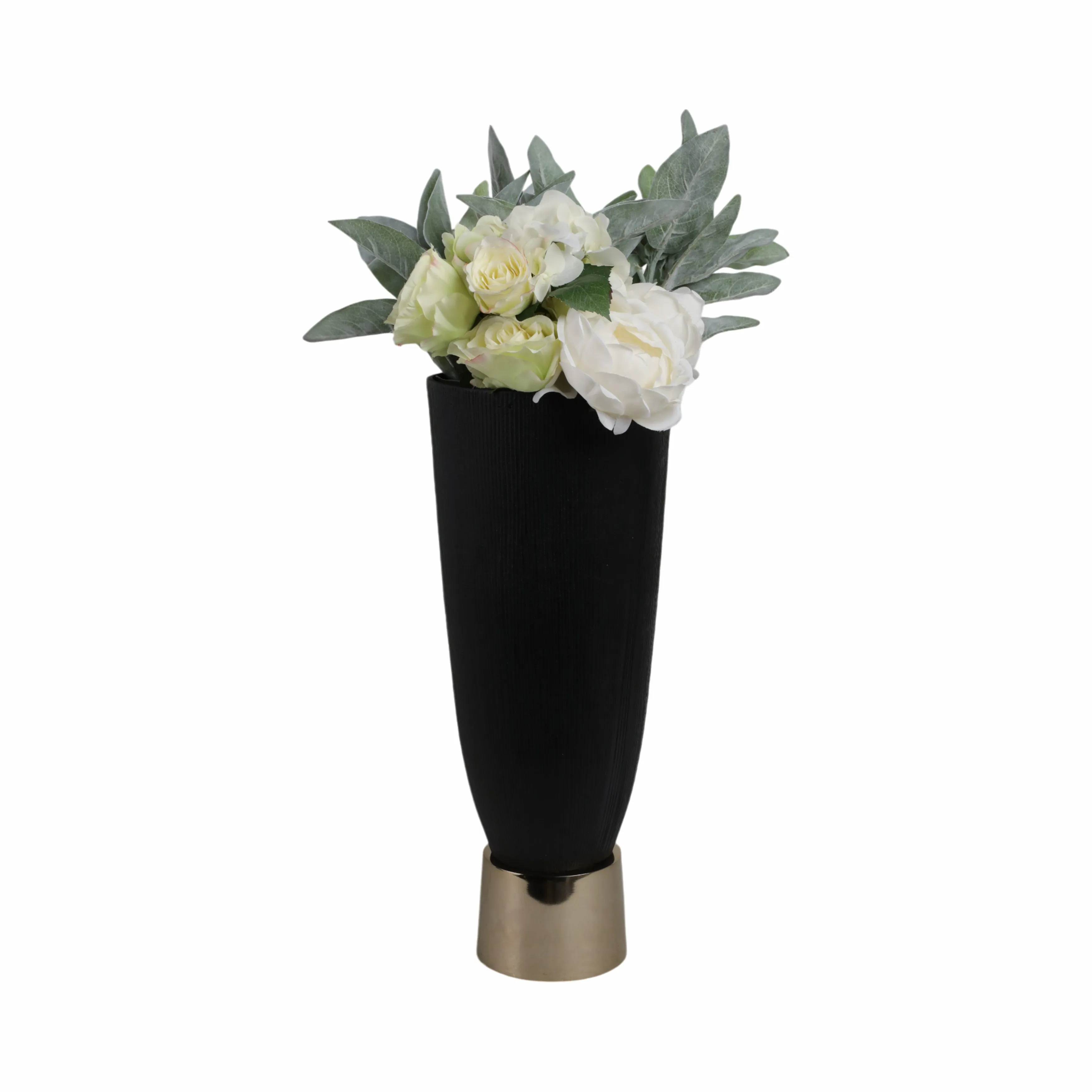 20"wallmar Large Black And Gold Vase