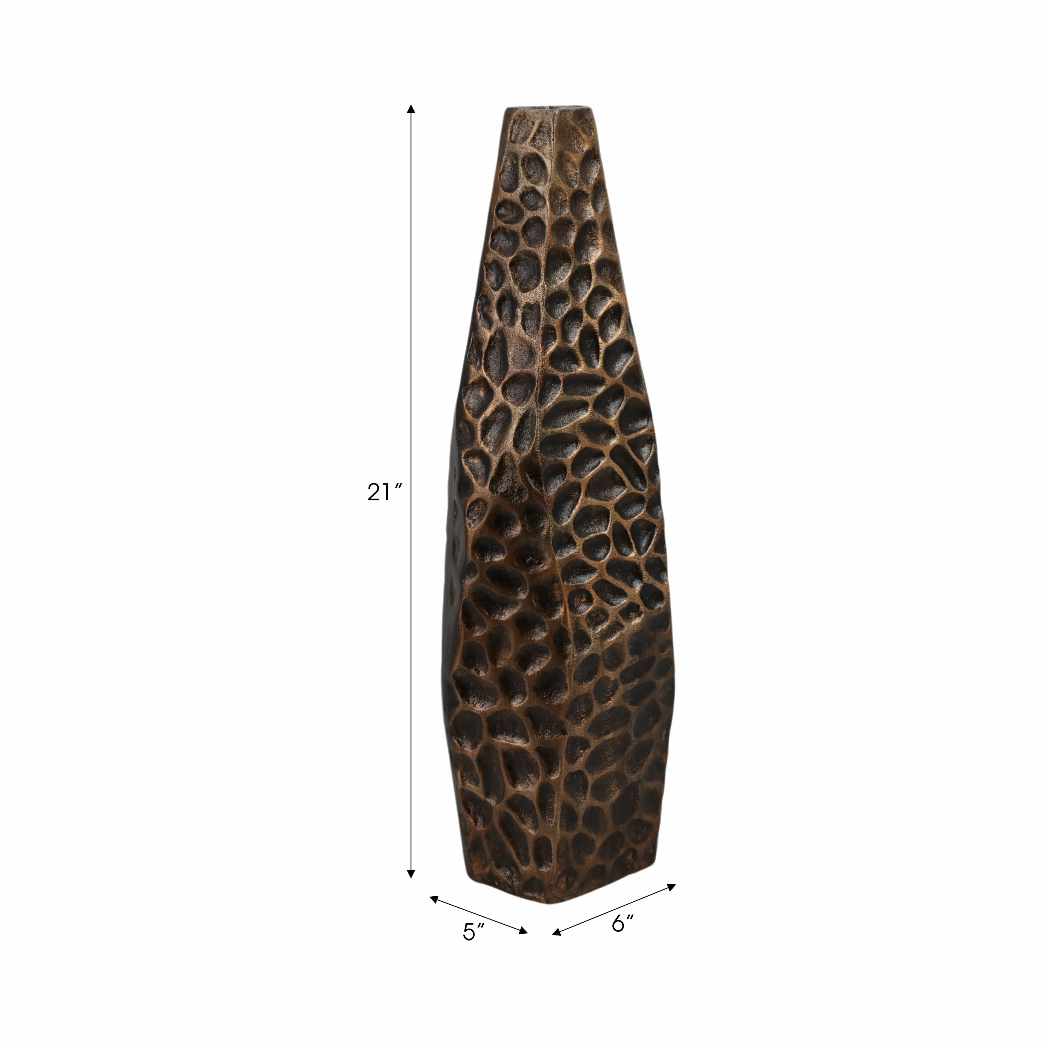 21" Balaz Bronze Asymetrical Metal Vase