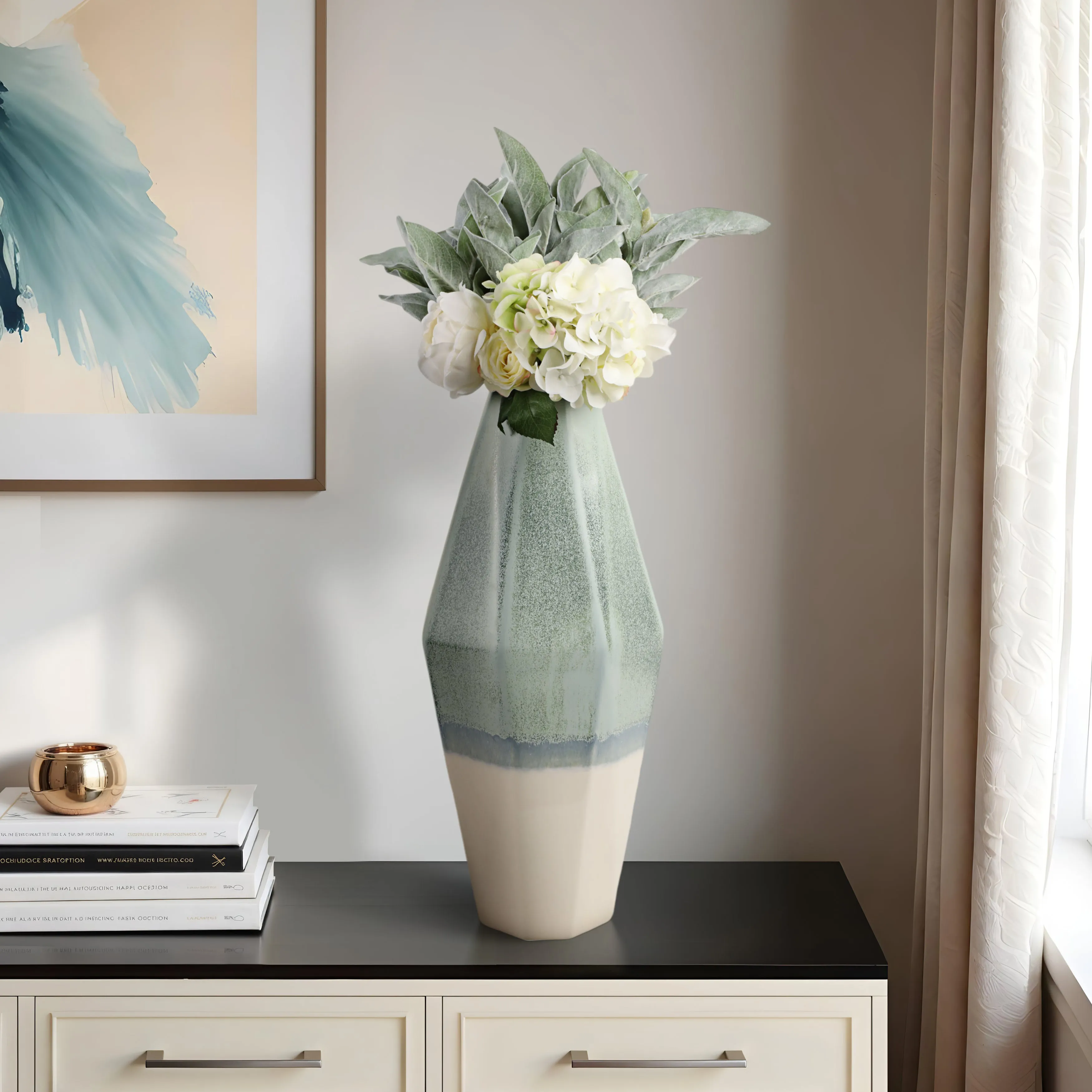 21" Coimbra Large Faceted Portugal Vase