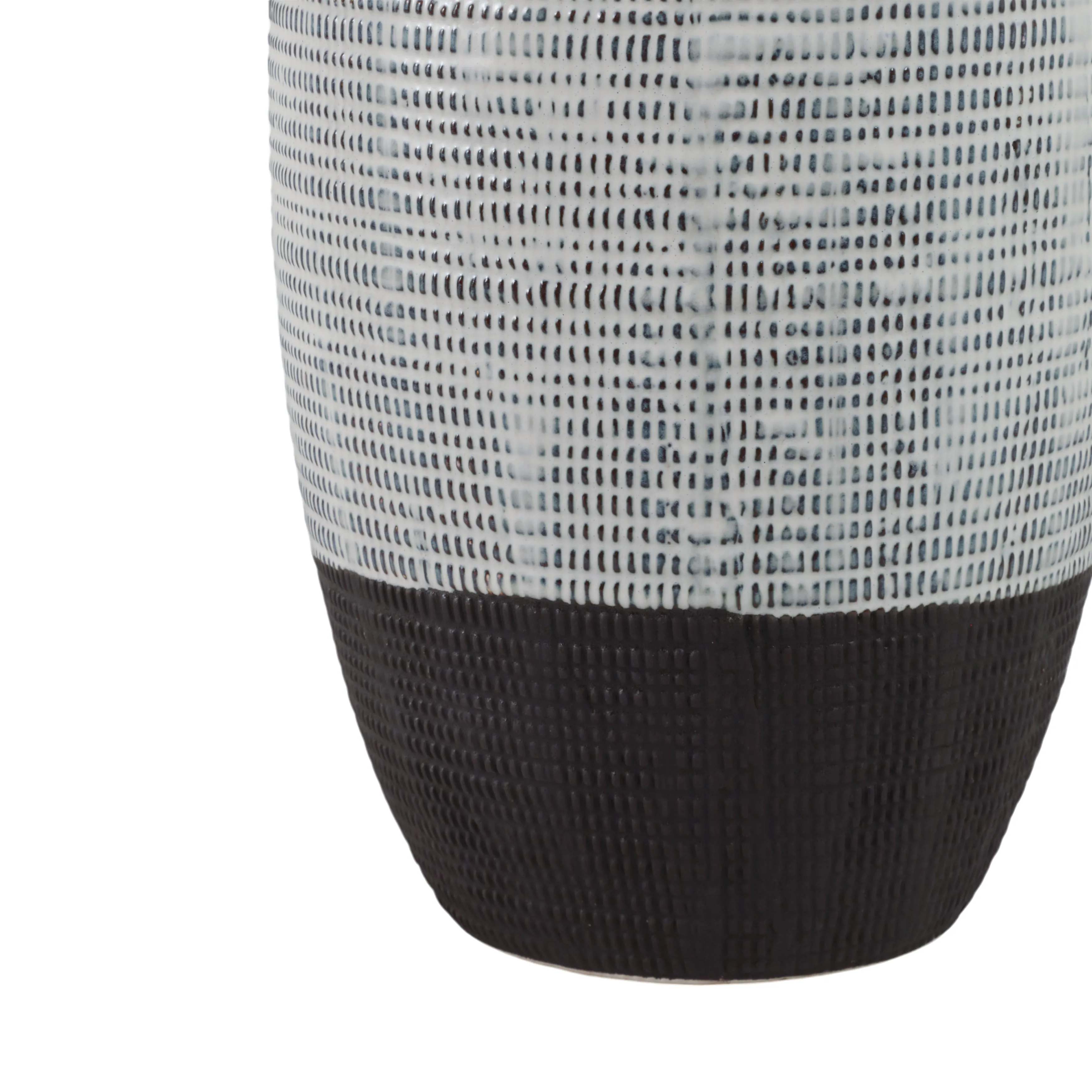 22x9" Textured Bottom Vase, Grey
