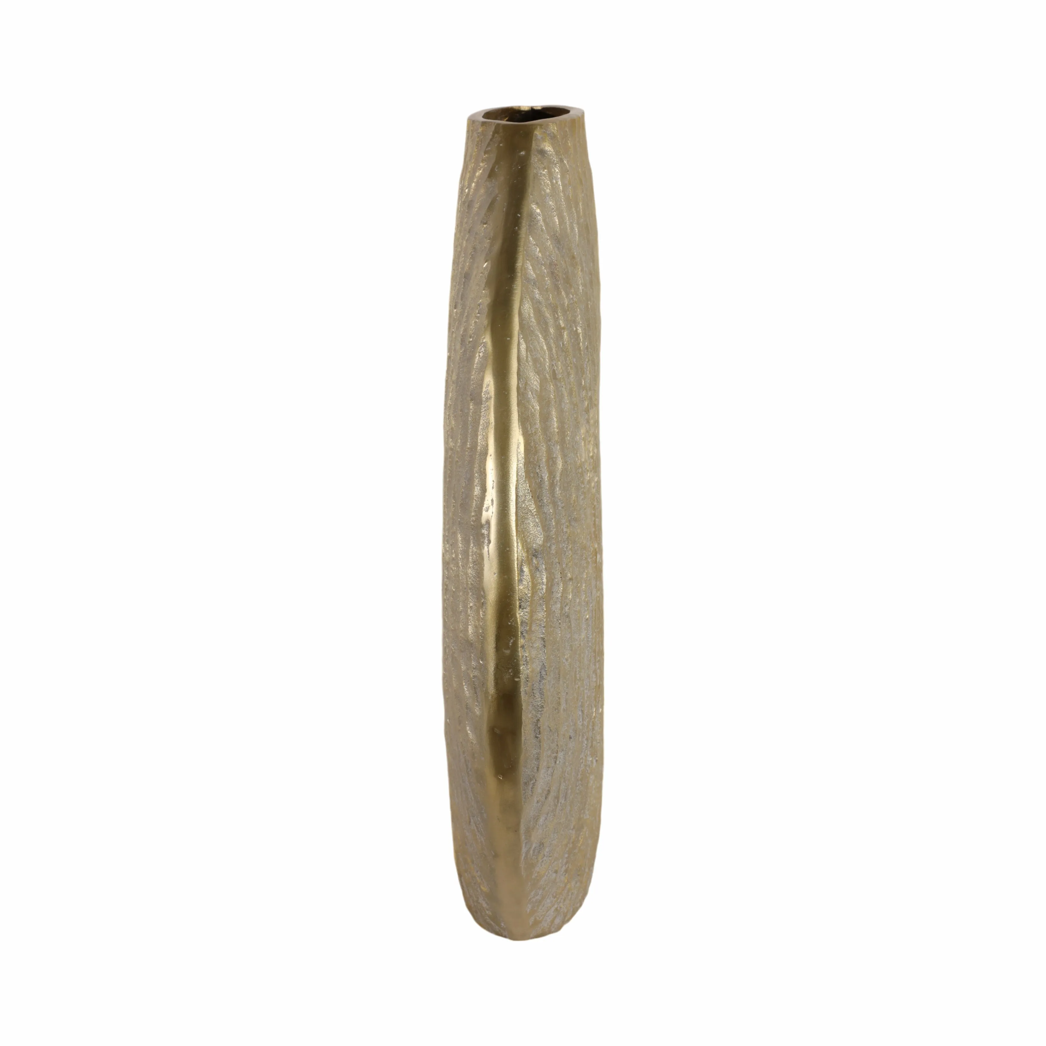 23" Utica Large Metal Vase, Gold