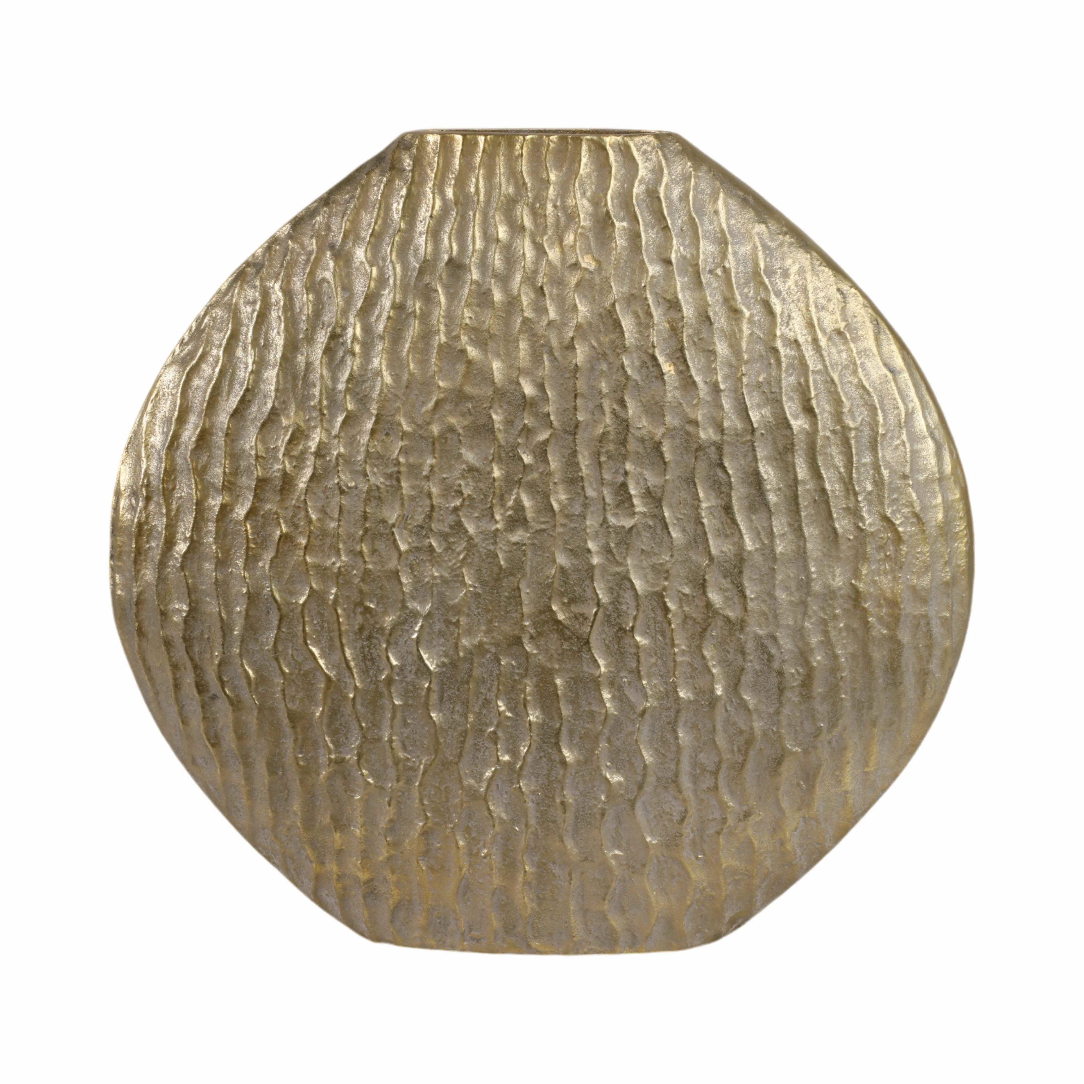 23" Utica Large Metal Vase, Gold