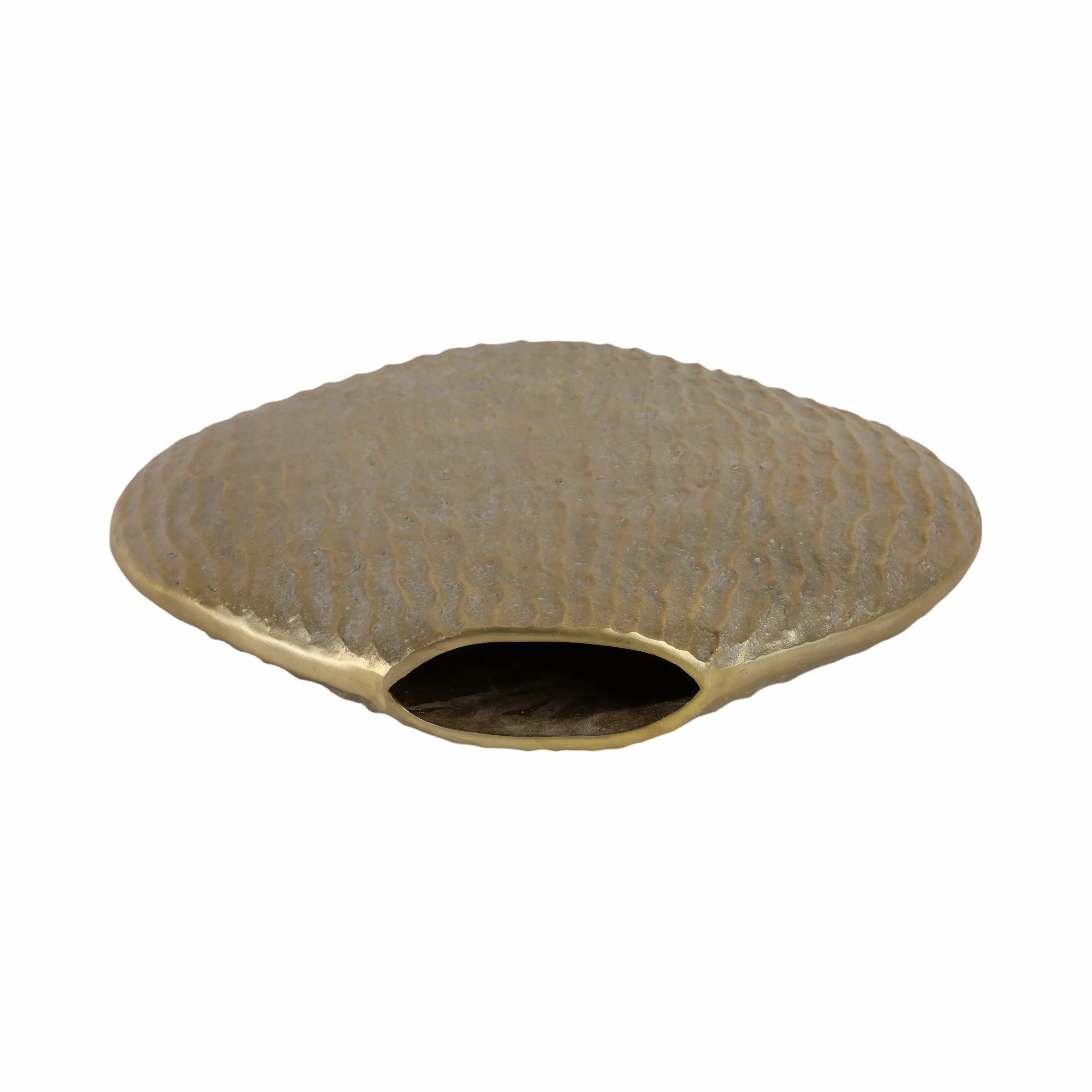 23" Utica Large Metal Vase, Gold