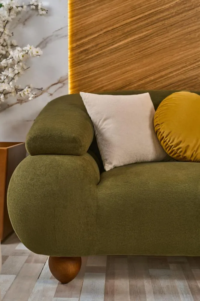 3-Seater Sofa from Maiden Home, Olive Green - 220x75x75 cm M110453249