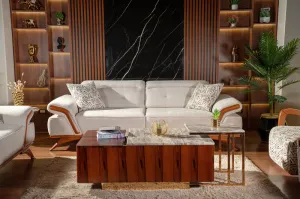 3-Seater Sofa from Maiden Home - White - 220x75x75 cm M110453411