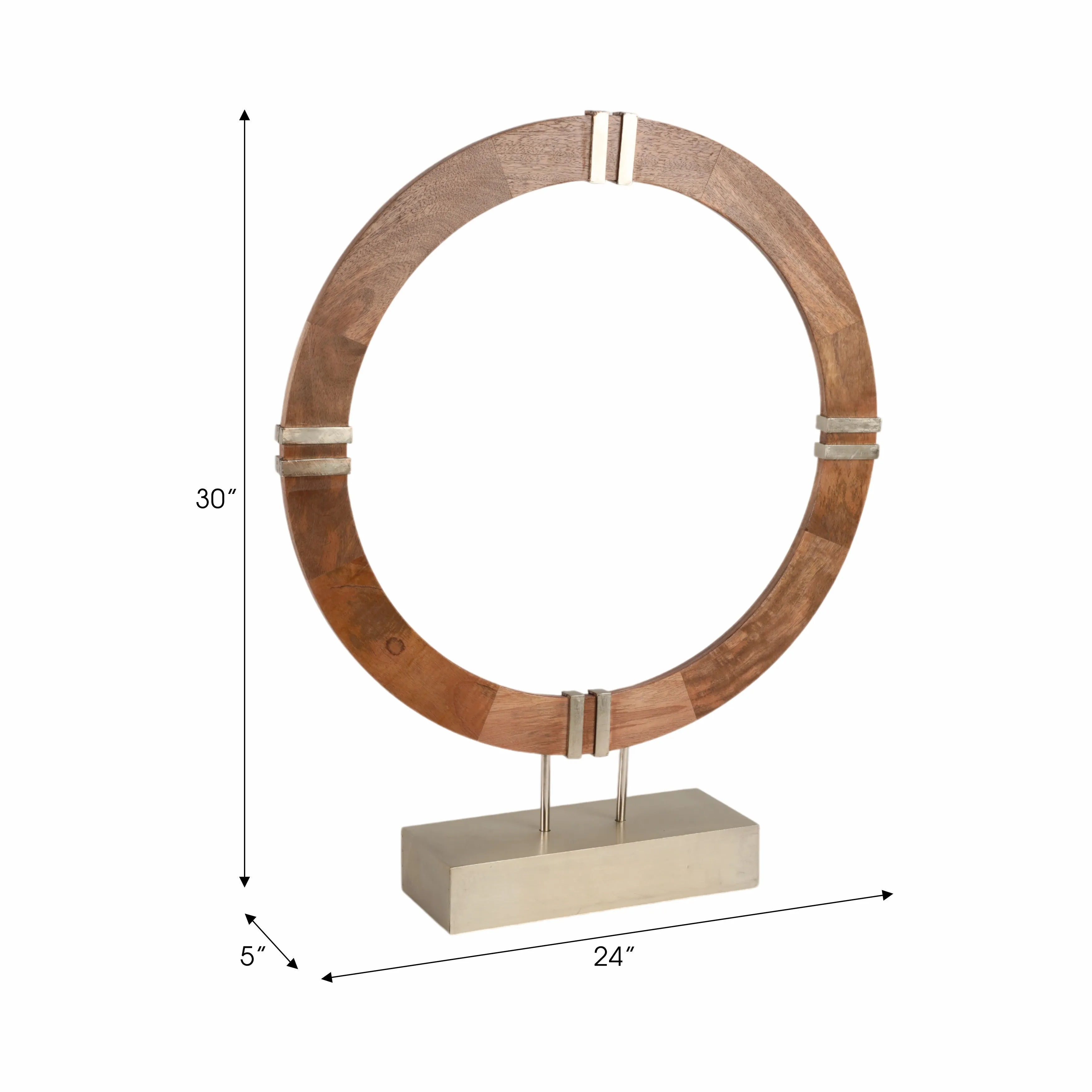 30" Garner Small Wood Ring Statuary