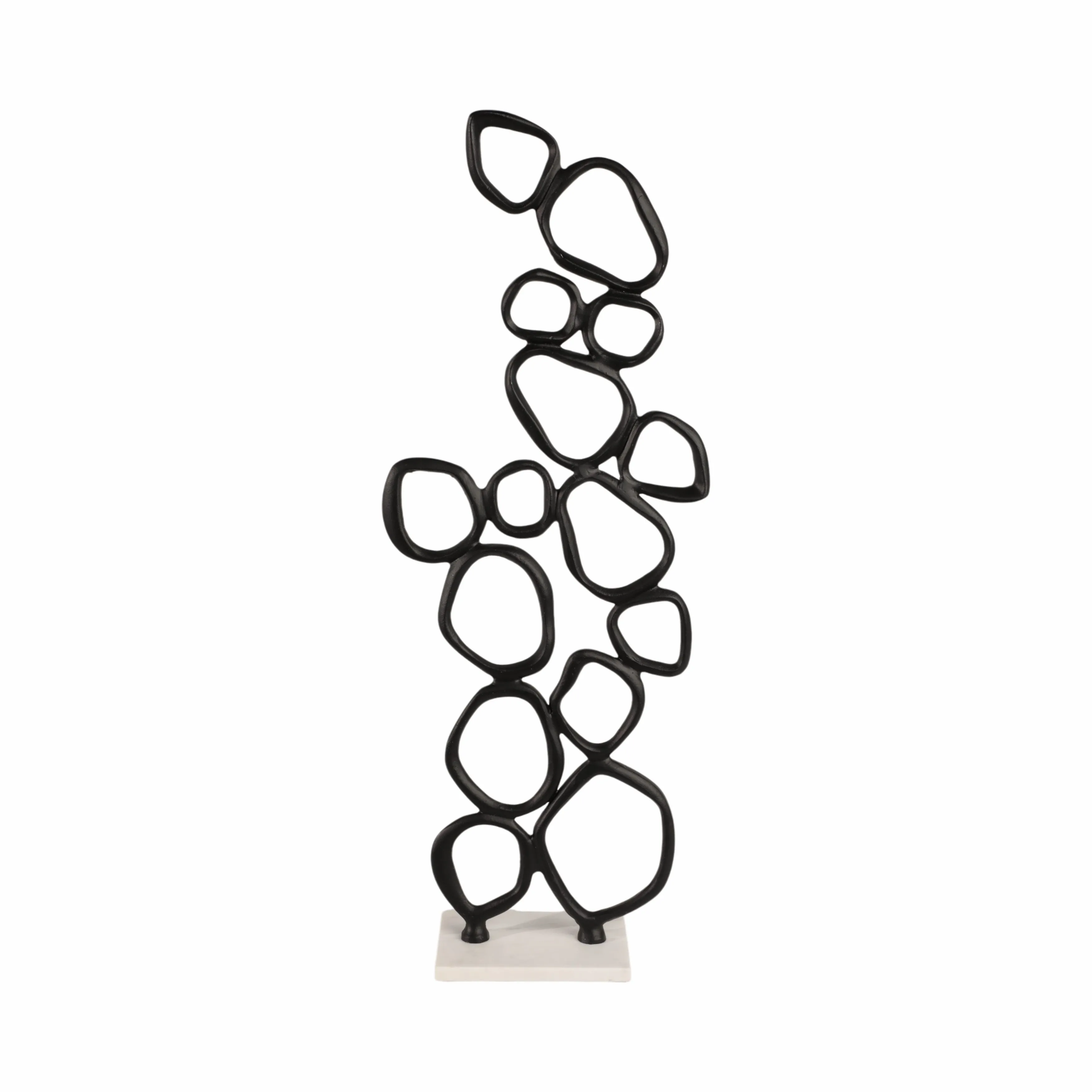 30" Tidus Large Ring Statuary, Black