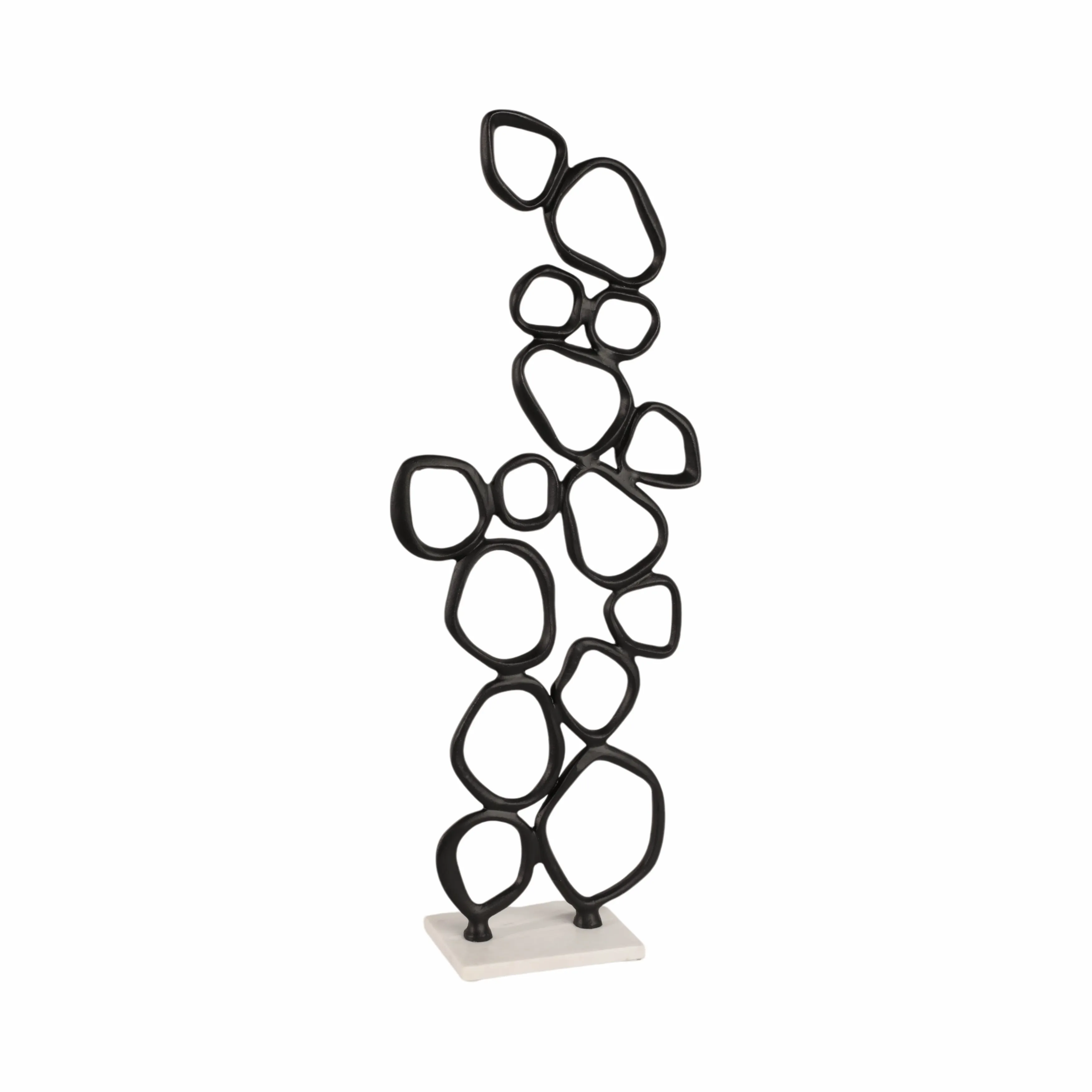 30" Tidus Large Ring Statuary, Black