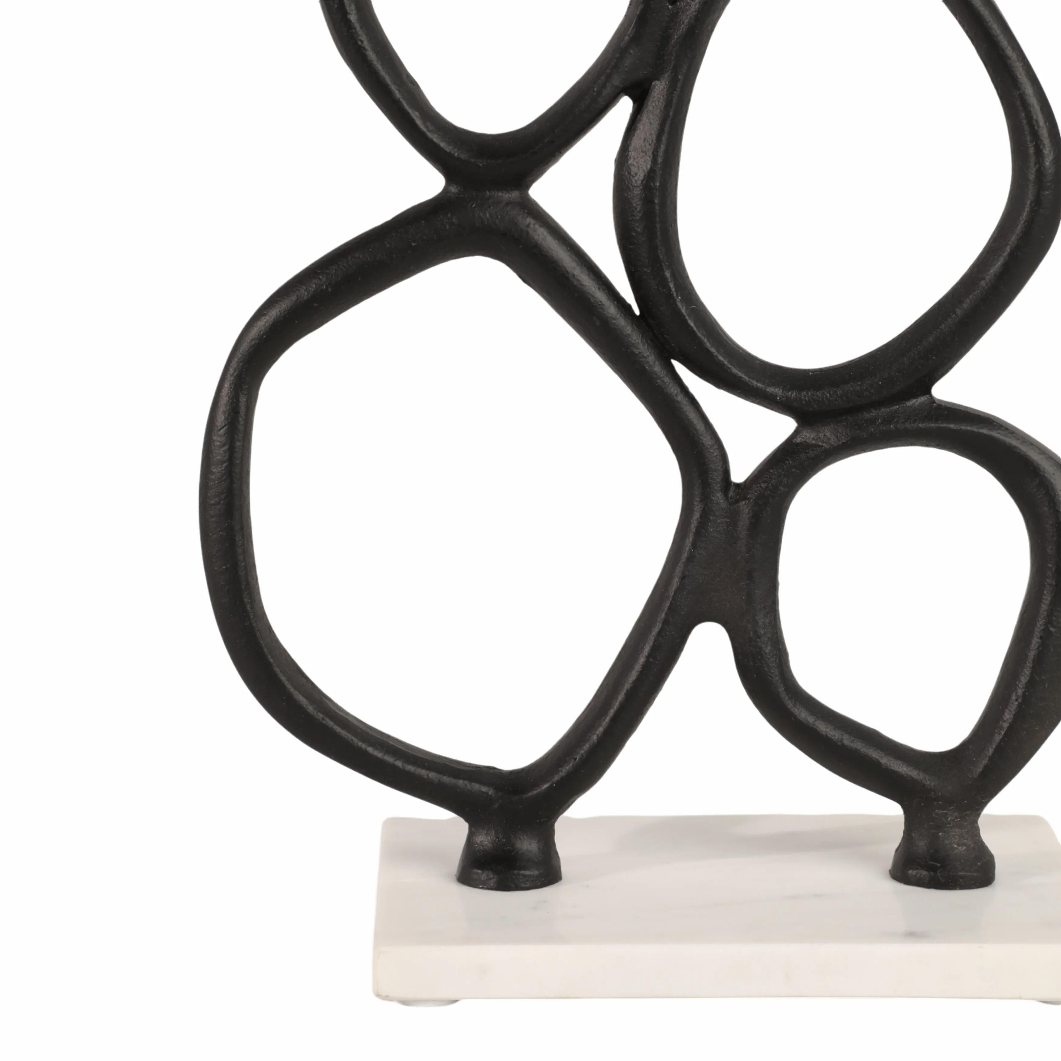 30" Tidus Large Ring Statuary, Black