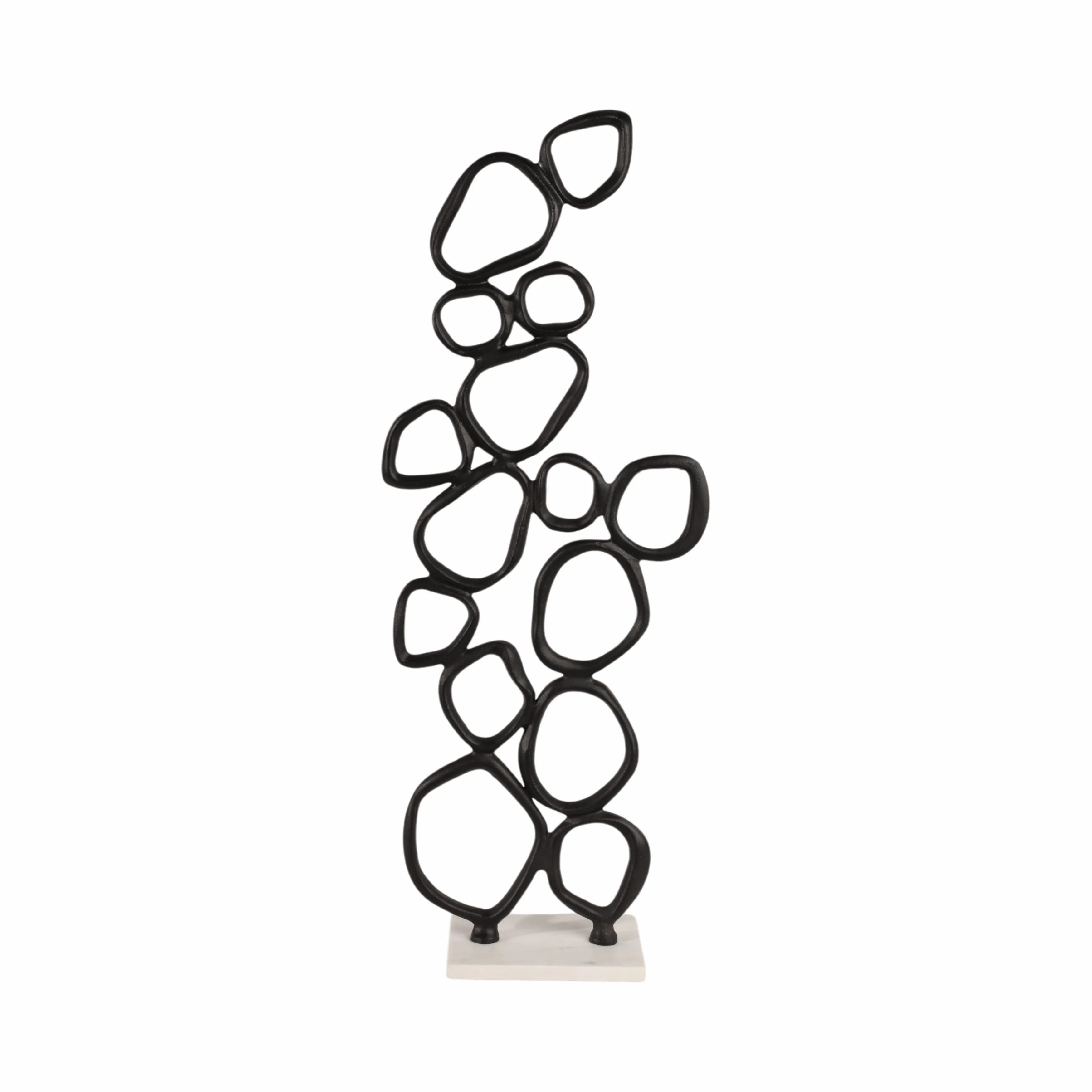 30" Tidus Large Ring Statuary, Black