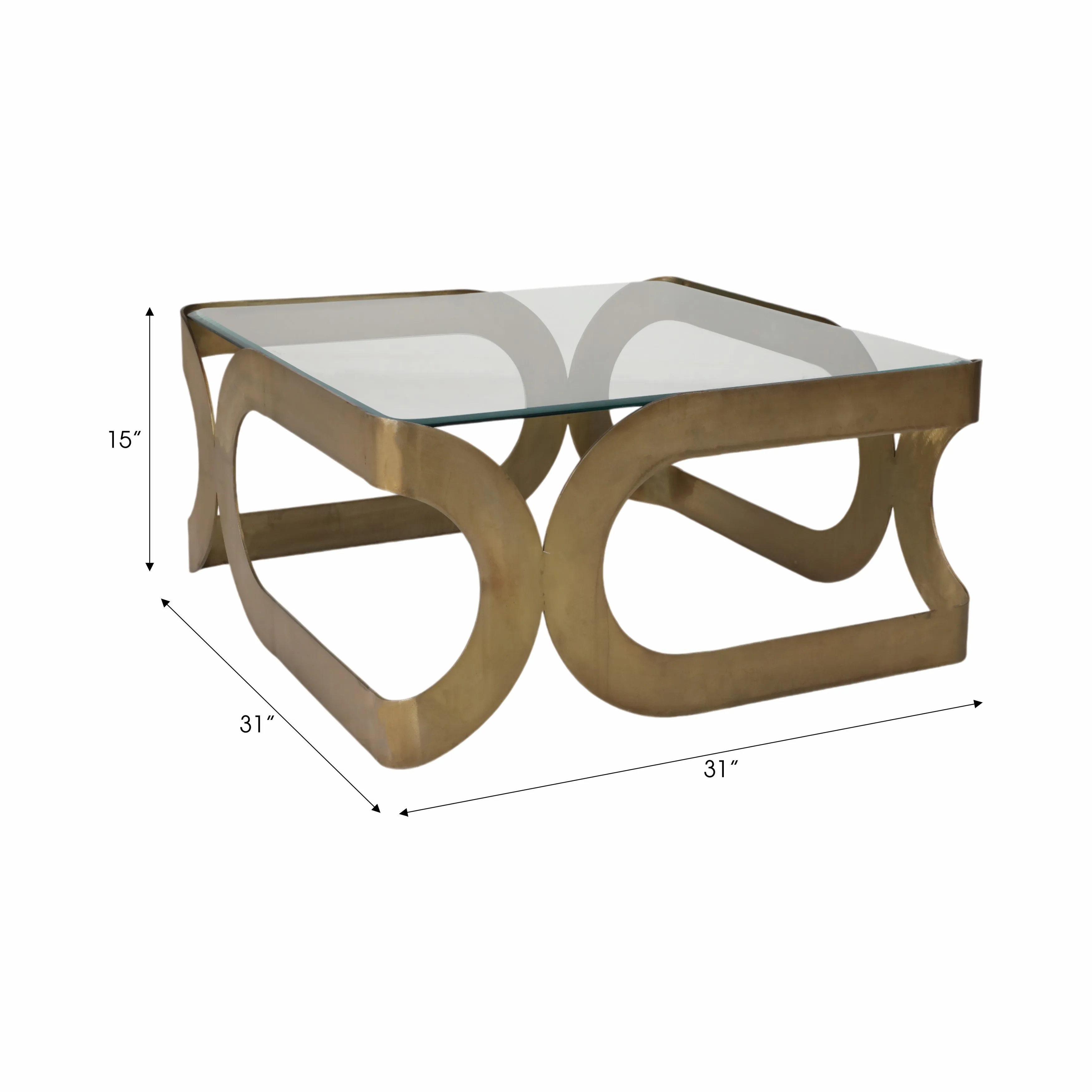 31" Melease Forged Iron Coffee Table