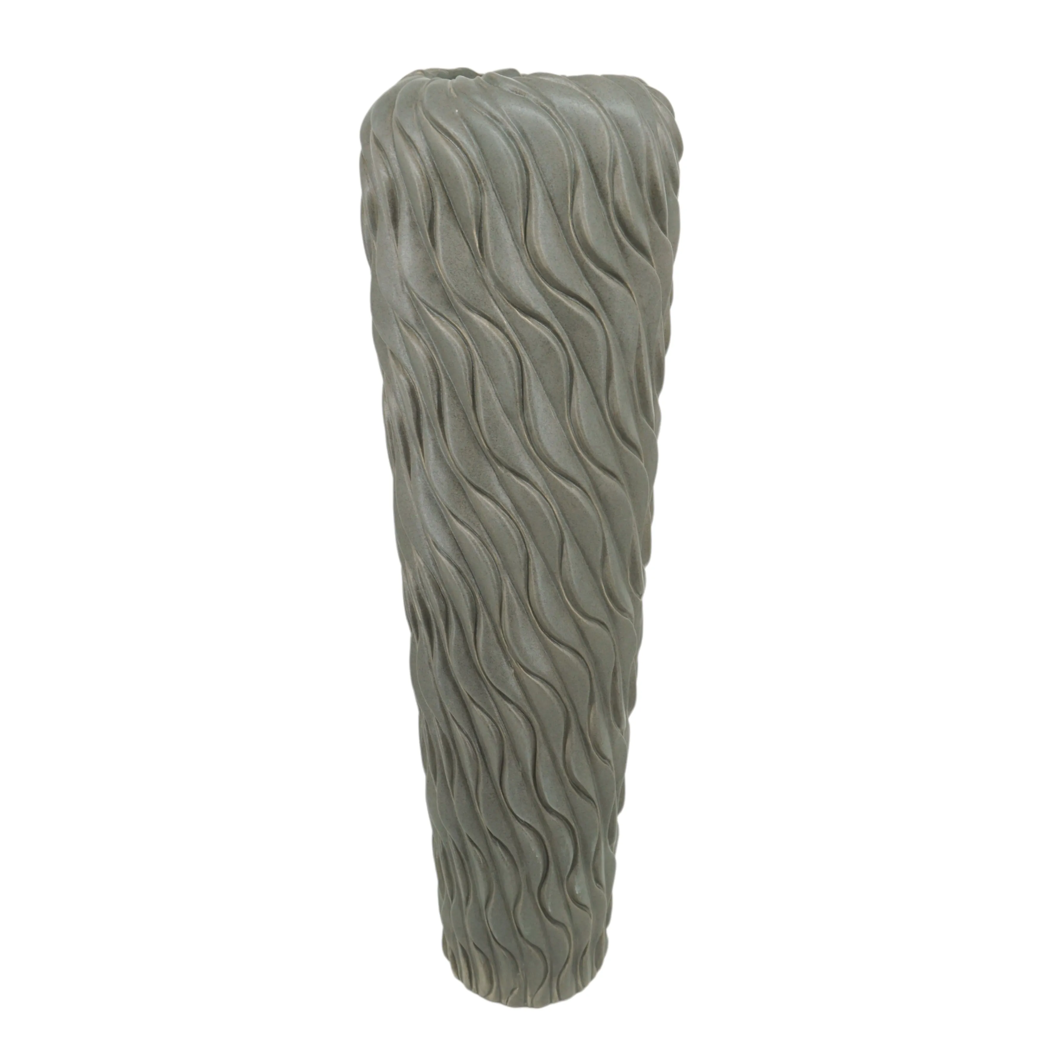 34" Devone Large Ceramic Brown Floor Vase