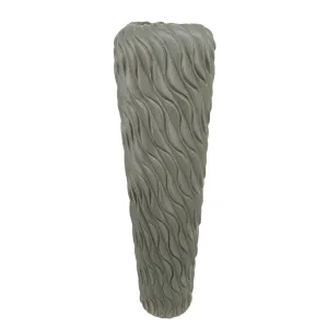 34" Devone Large Ceramic Brown Floor Vase