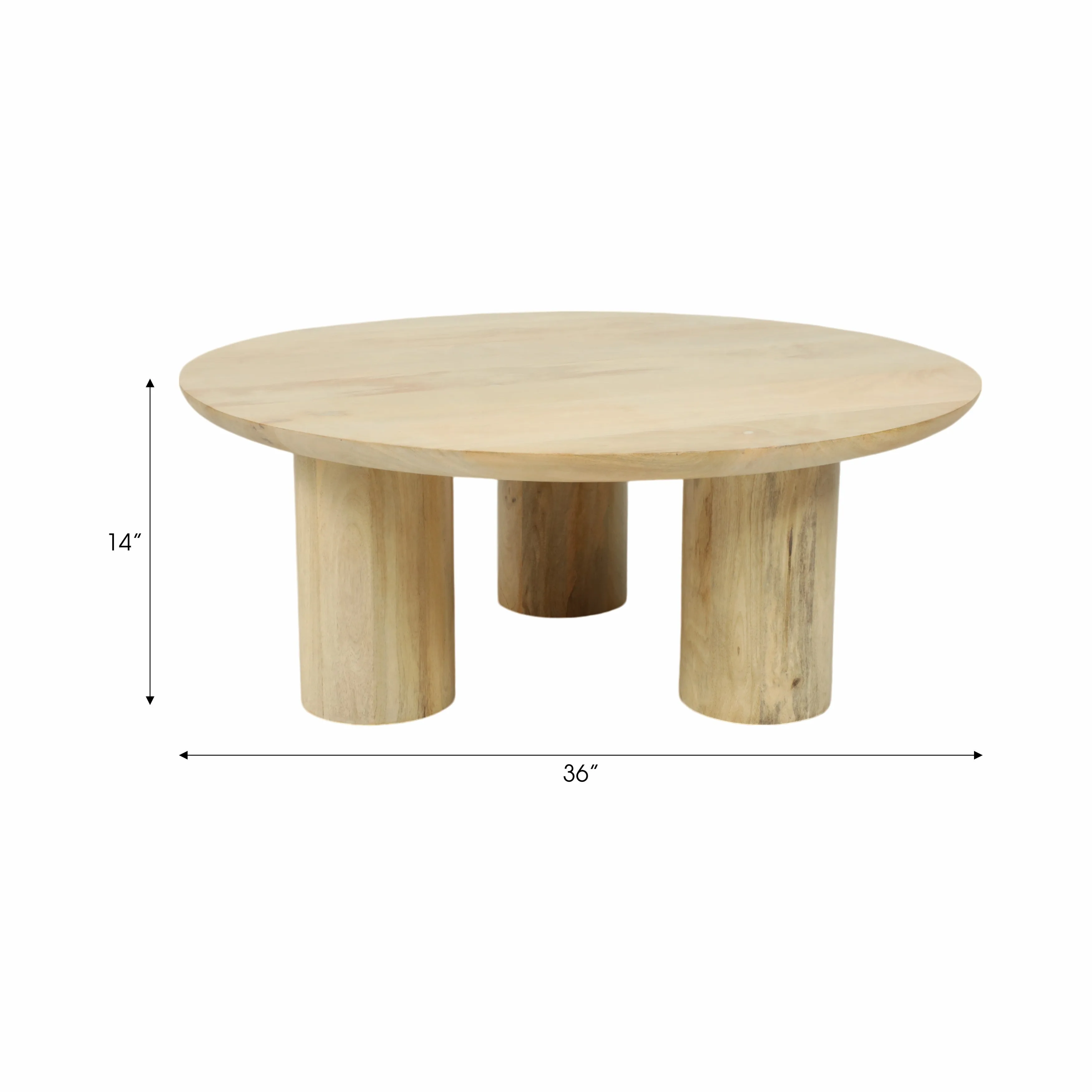 36" Boho Coffee Table, Natural, Kd