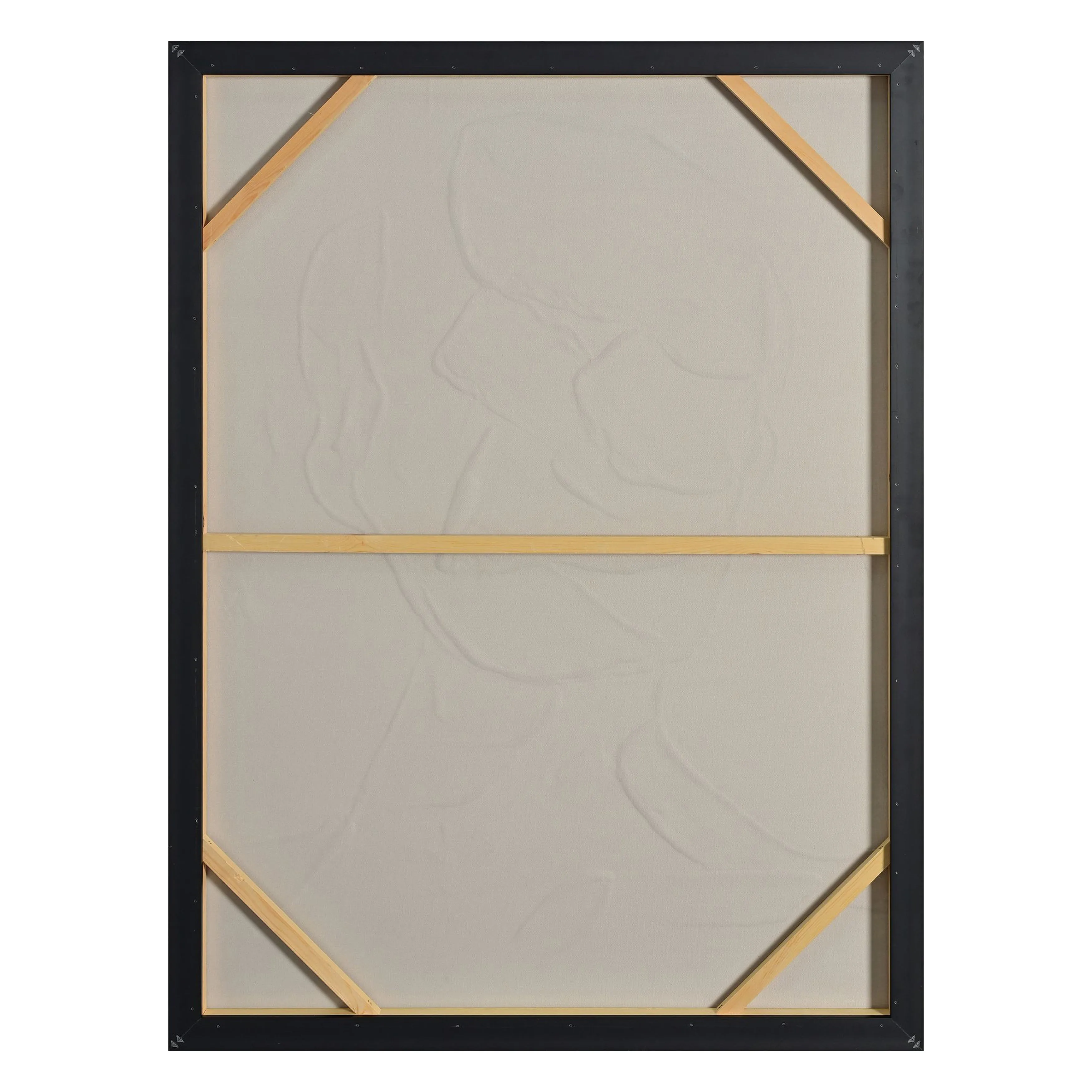 36x48 Abstract Face On Canvas, White