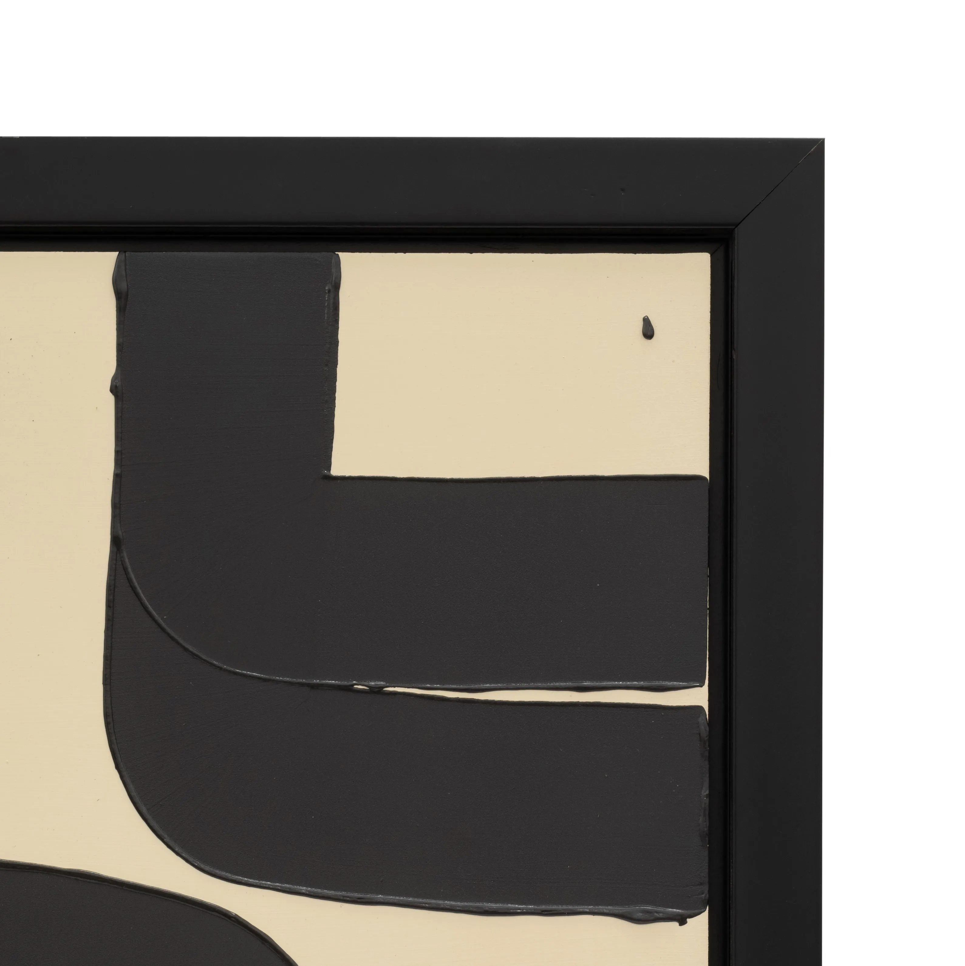 47X47,HAND PAINTED CURVY-CROSS ROADS, IVORY/BLK