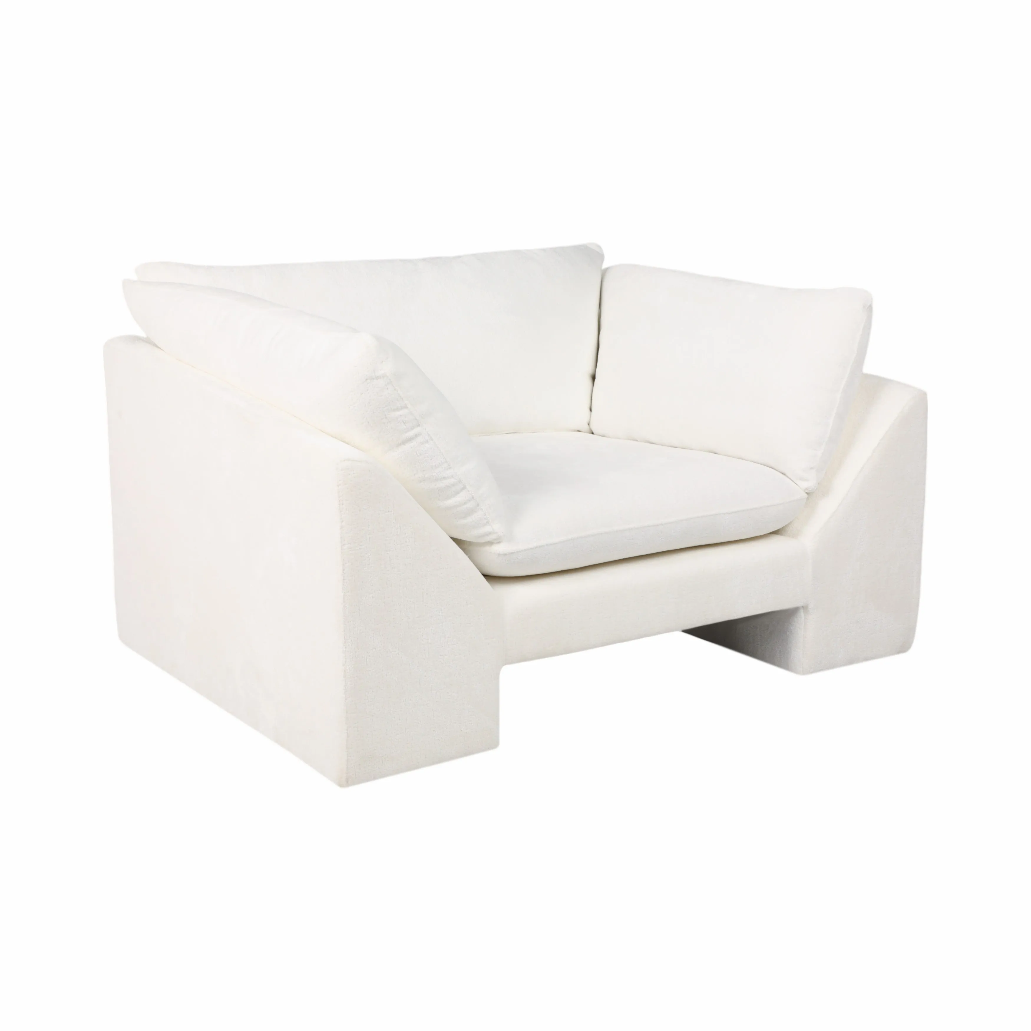 55" Belova Accent Chair, White