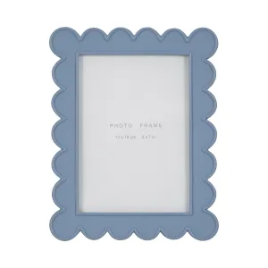 5x7 Scallop Edge Photo Frame, Blue