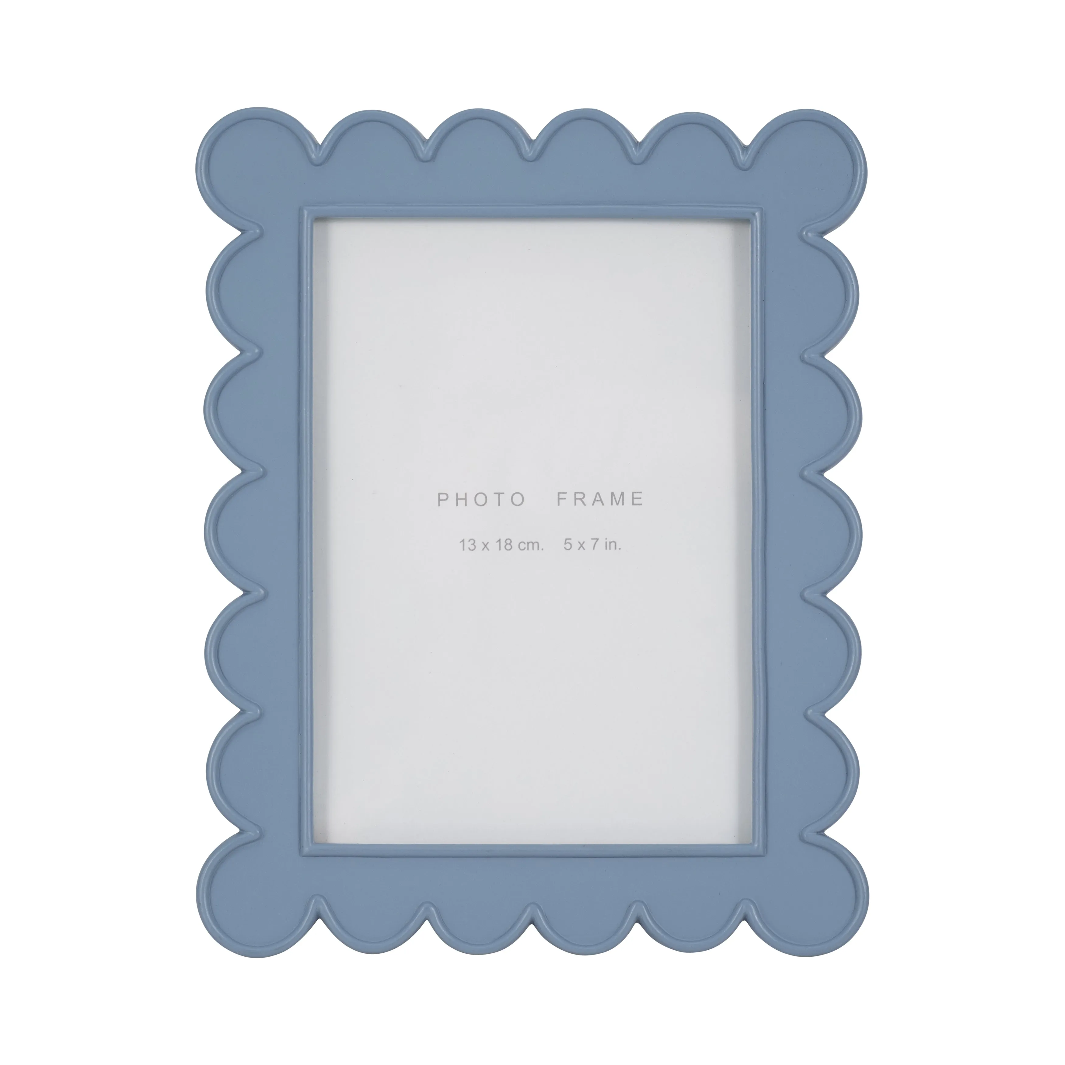 5x7 Scallop Edge Photo Frame, Blue