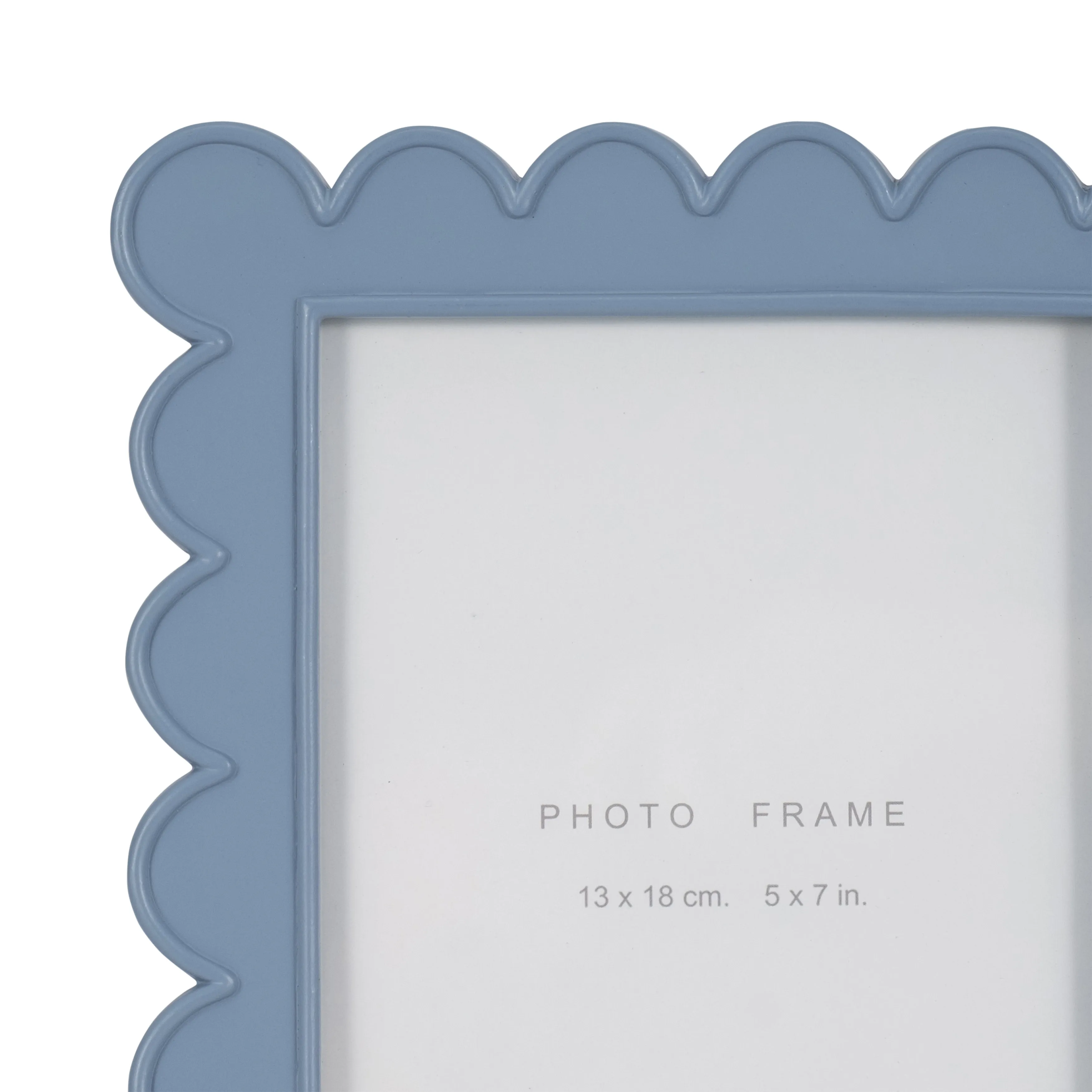 5x7 Scallop Edge Photo Frame, Blue