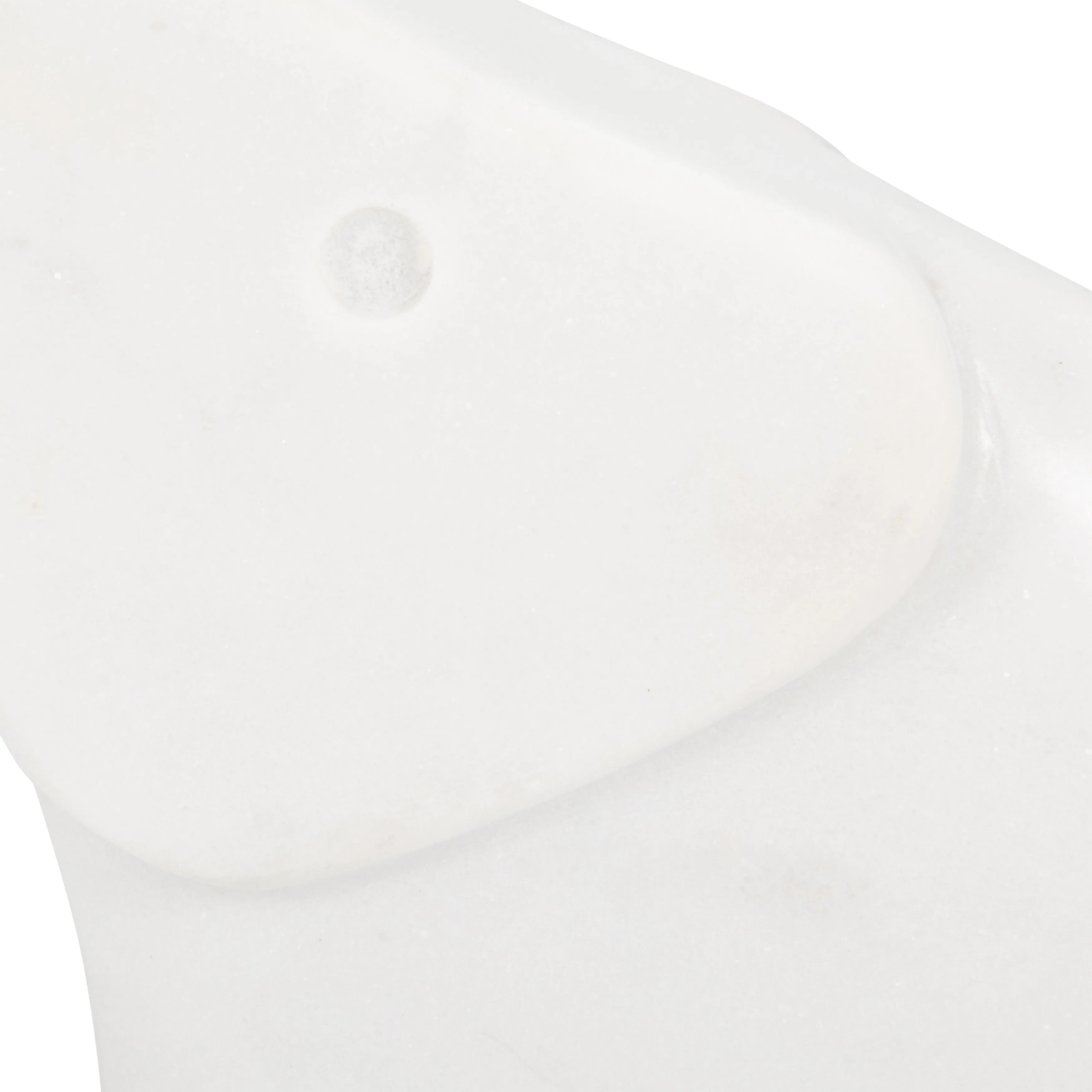 7" Trunk In The Air Marble Elephant, White