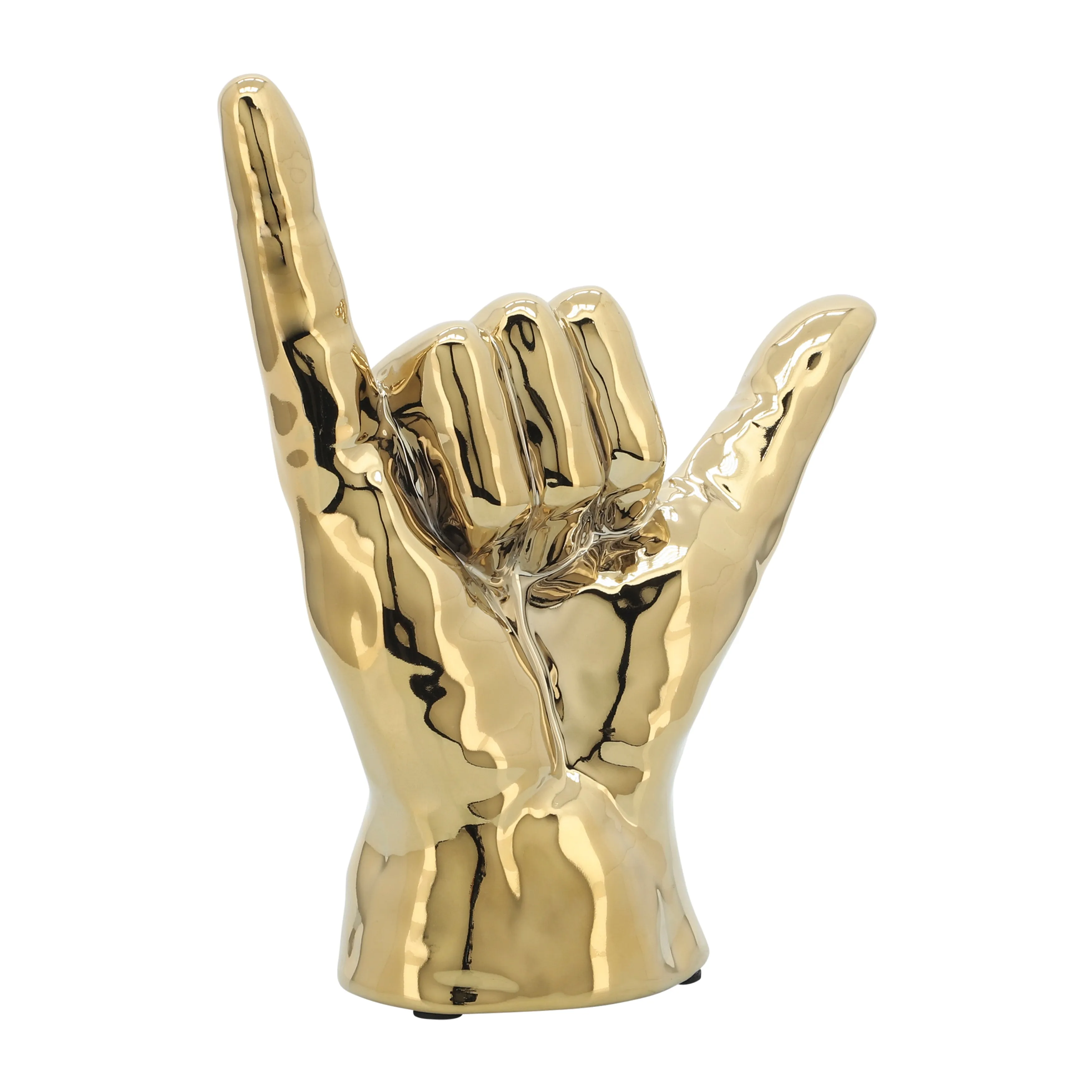 7"H, "HANG LOOSE" HAND, GOLD