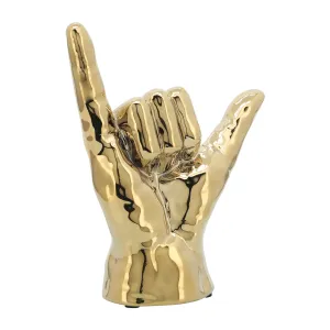 7"H, "HANG LOOSE" HAND, GOLD