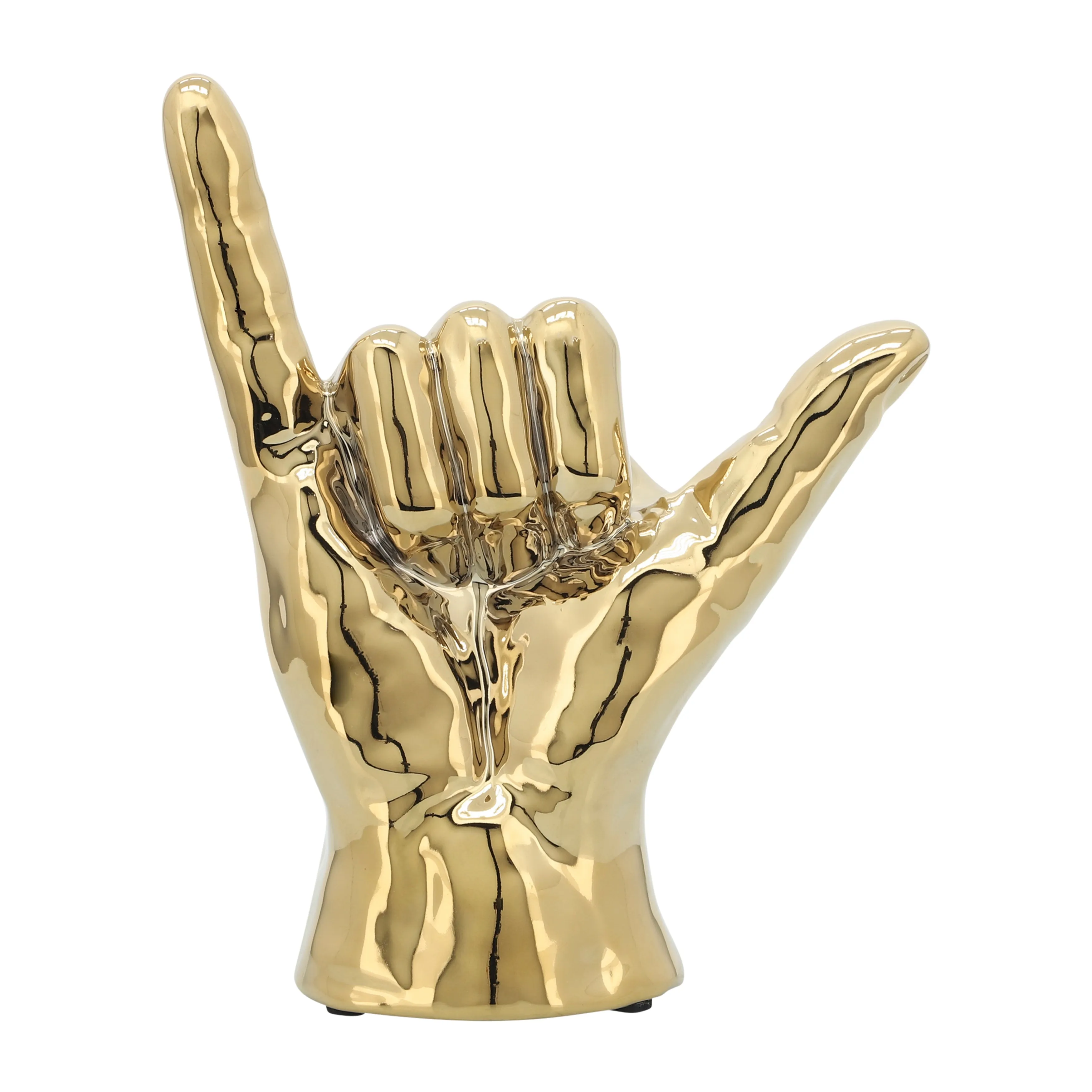 7"H, "HANG LOOSE" HAND, GOLD