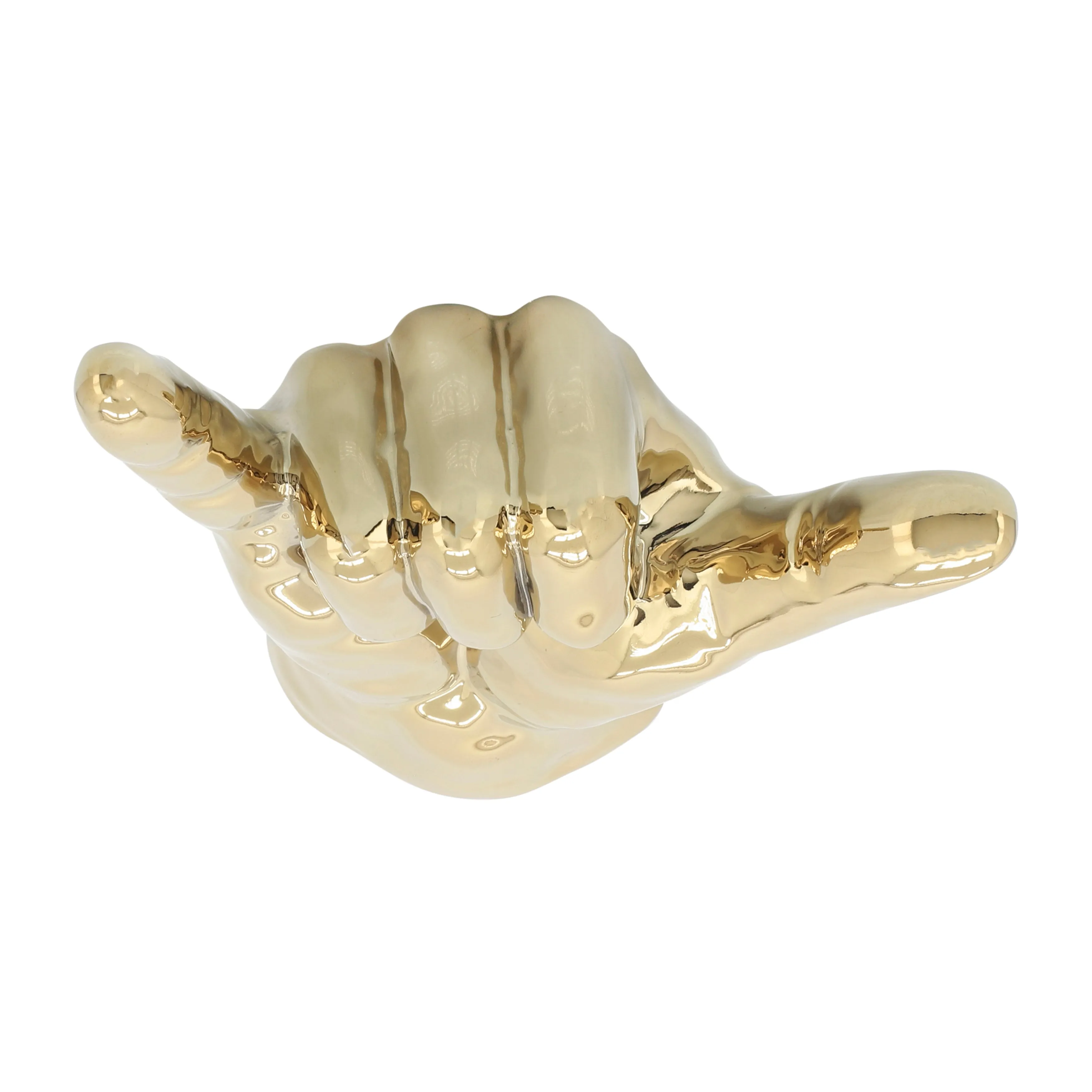 7"H, "HANG LOOSE" HAND, GOLD