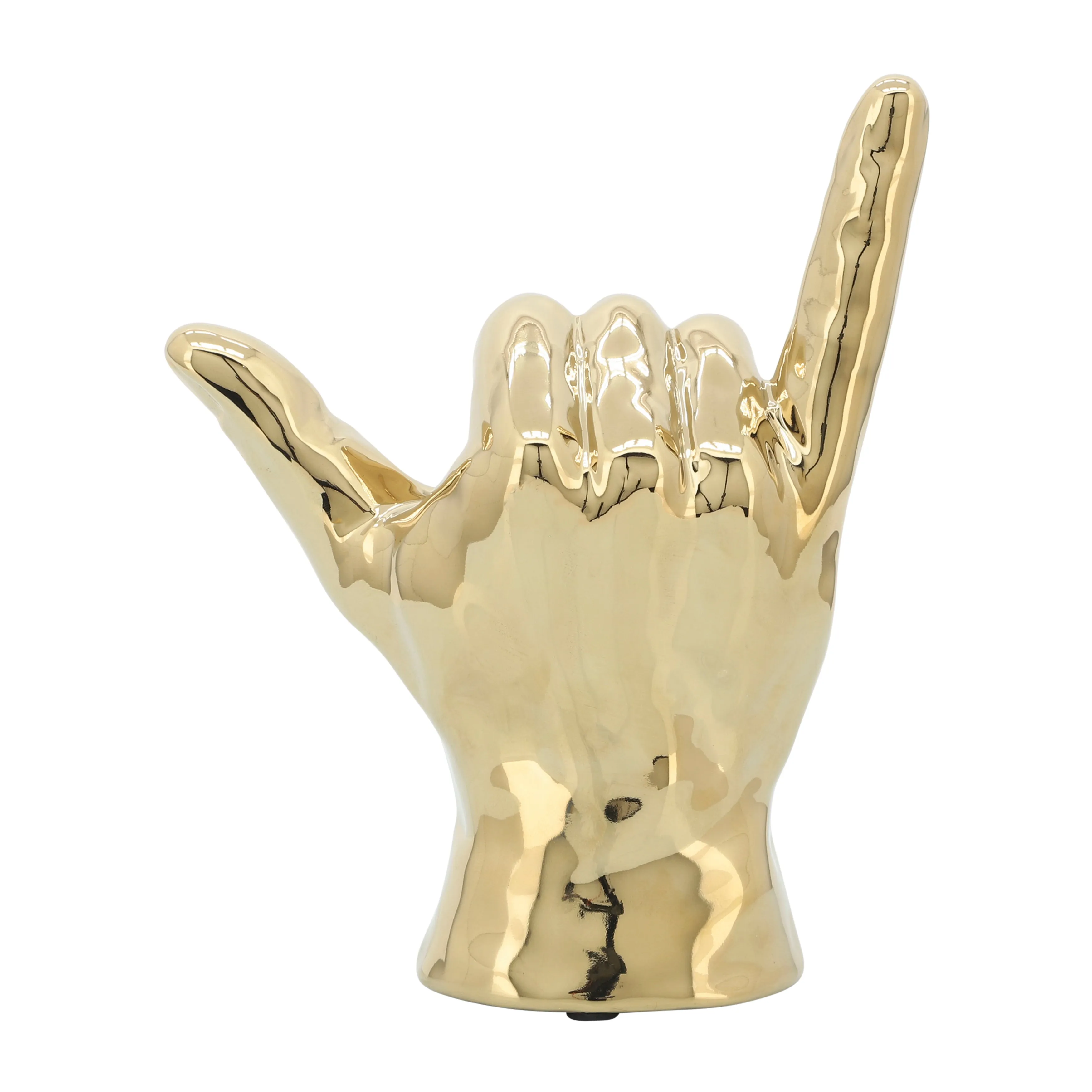 7"H, "HANG LOOSE" HAND, GOLD