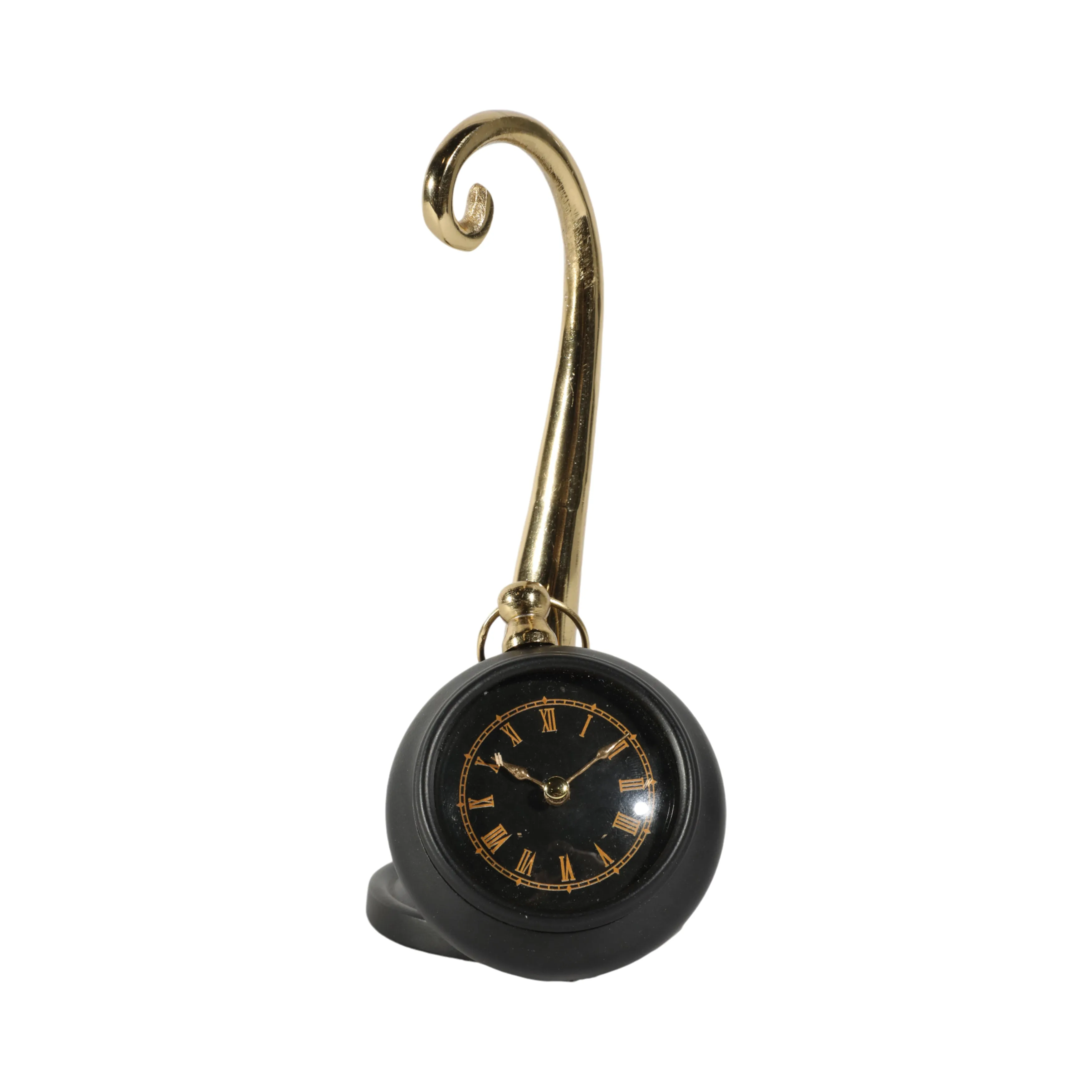 8" Avignon Gold And Black Desk Clock