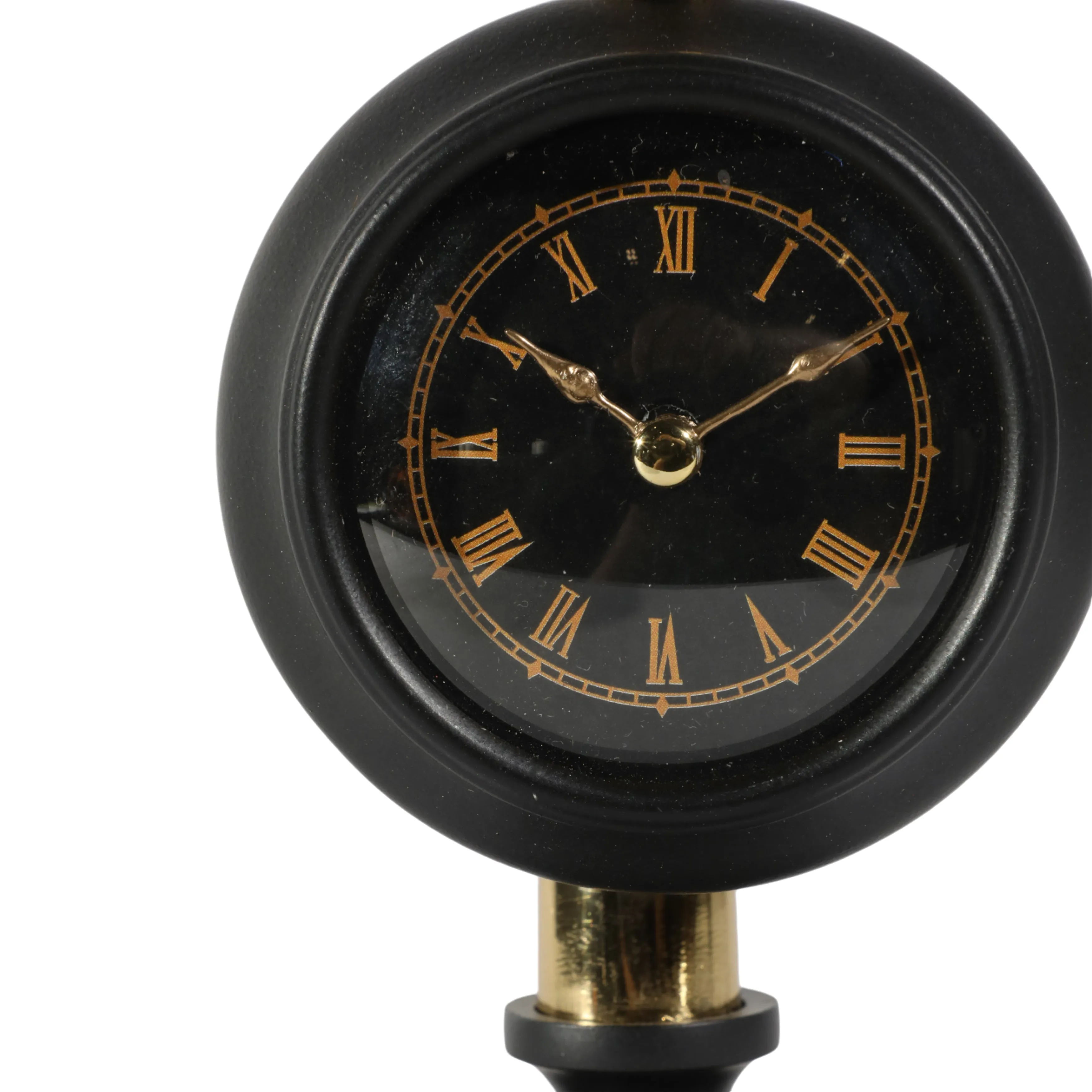 8" Avignon Gold And Black Desk Clock